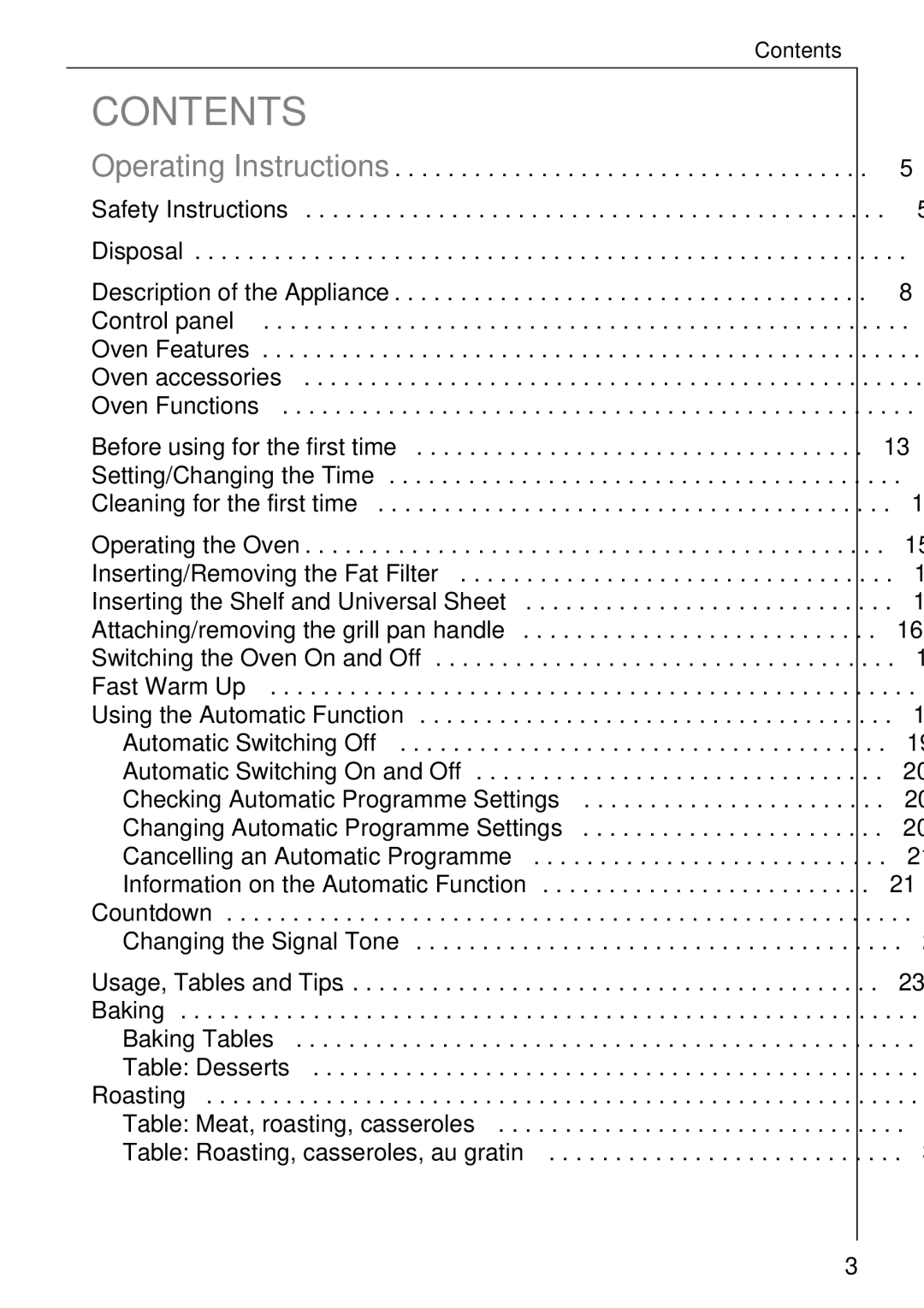 Electrolux B 4100 manual Contents 