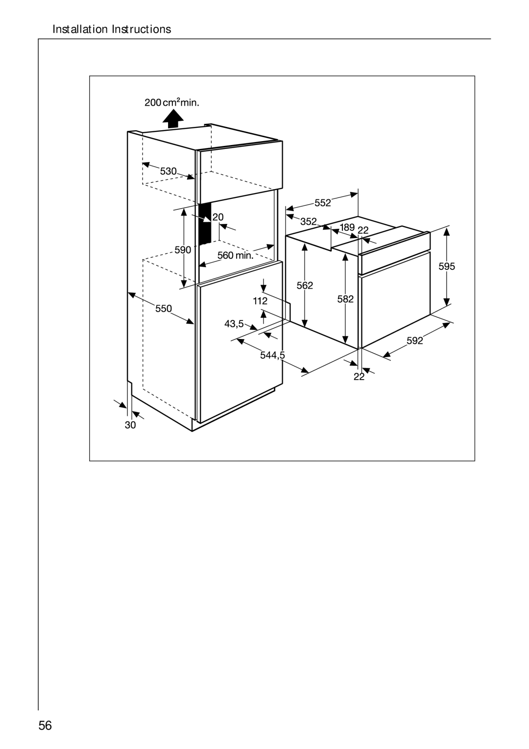 Electrolux B 4100 manual Installation Instructions 