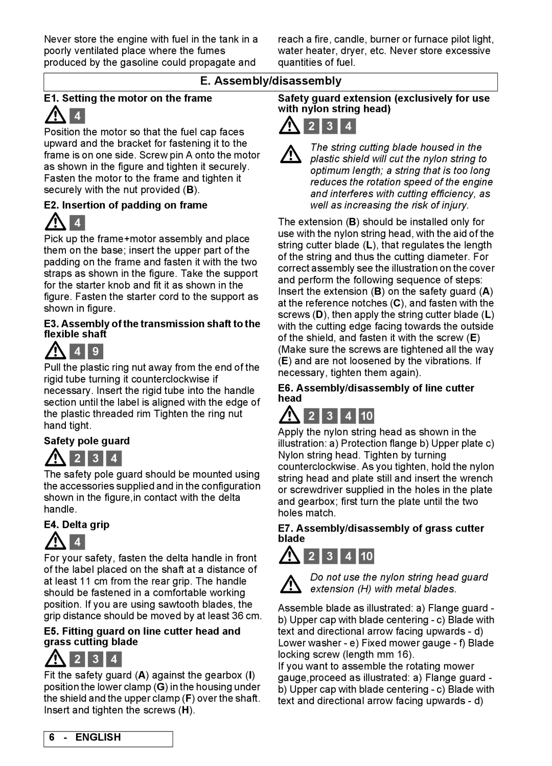 Electrolux B 422X BP, B 522X BP, B 462X BP manual Assembly/disassembly 