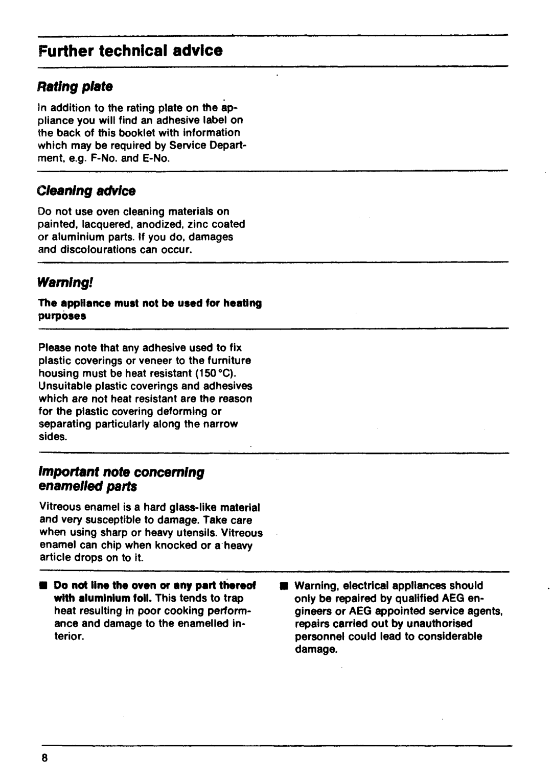 Electrolux B 60 LFV manual 