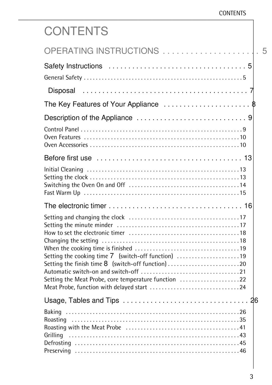 Electrolux B 8139-4-m manual Contents 