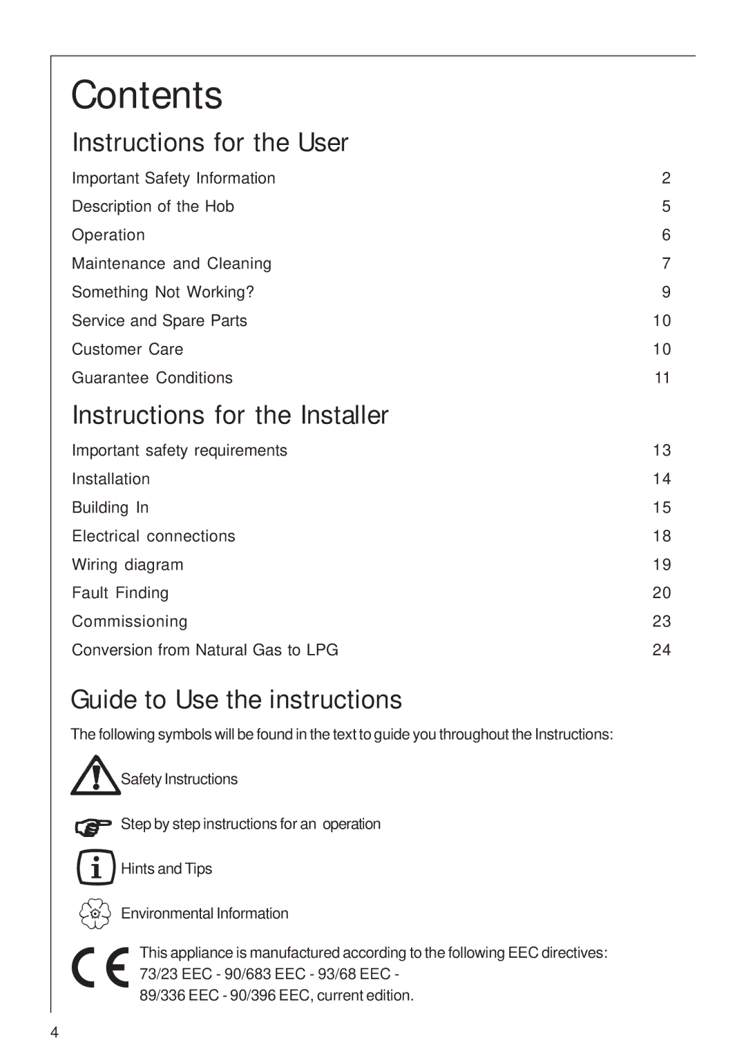 Electrolux B 99852G user manual Contents 