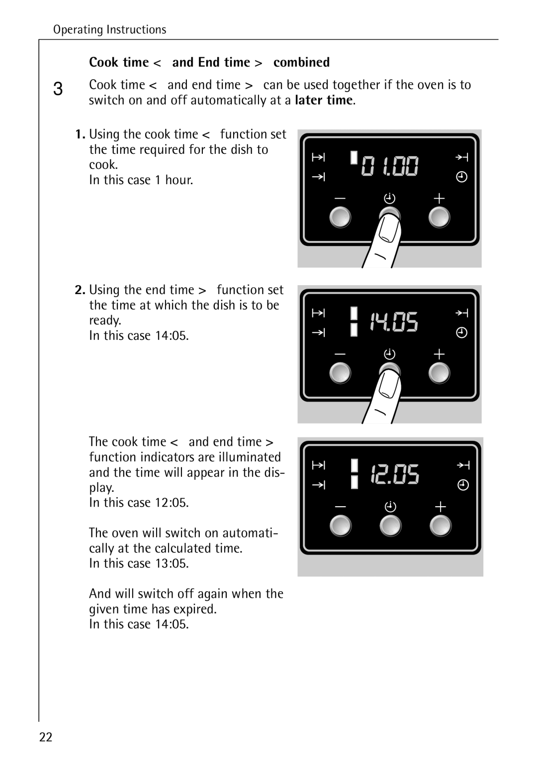 Electrolux B1180-1 manual Cook time and End time combined, Switch on and off automatically at a later time 