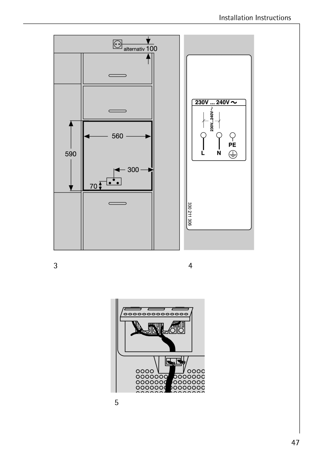 Electrolux B1180-1 manual Installation Instructions 