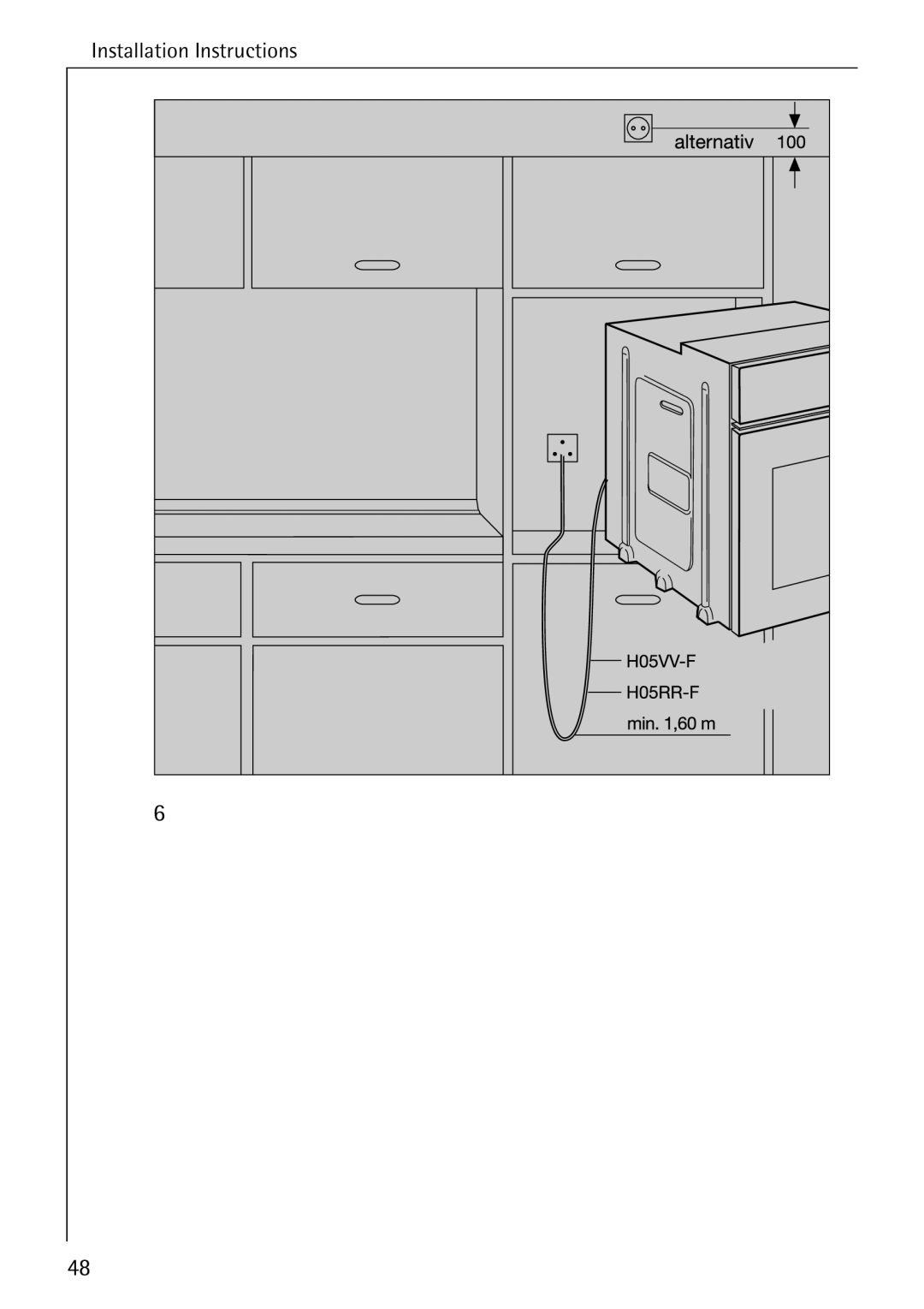 Electrolux B1180-1 manual Installation Instructions 