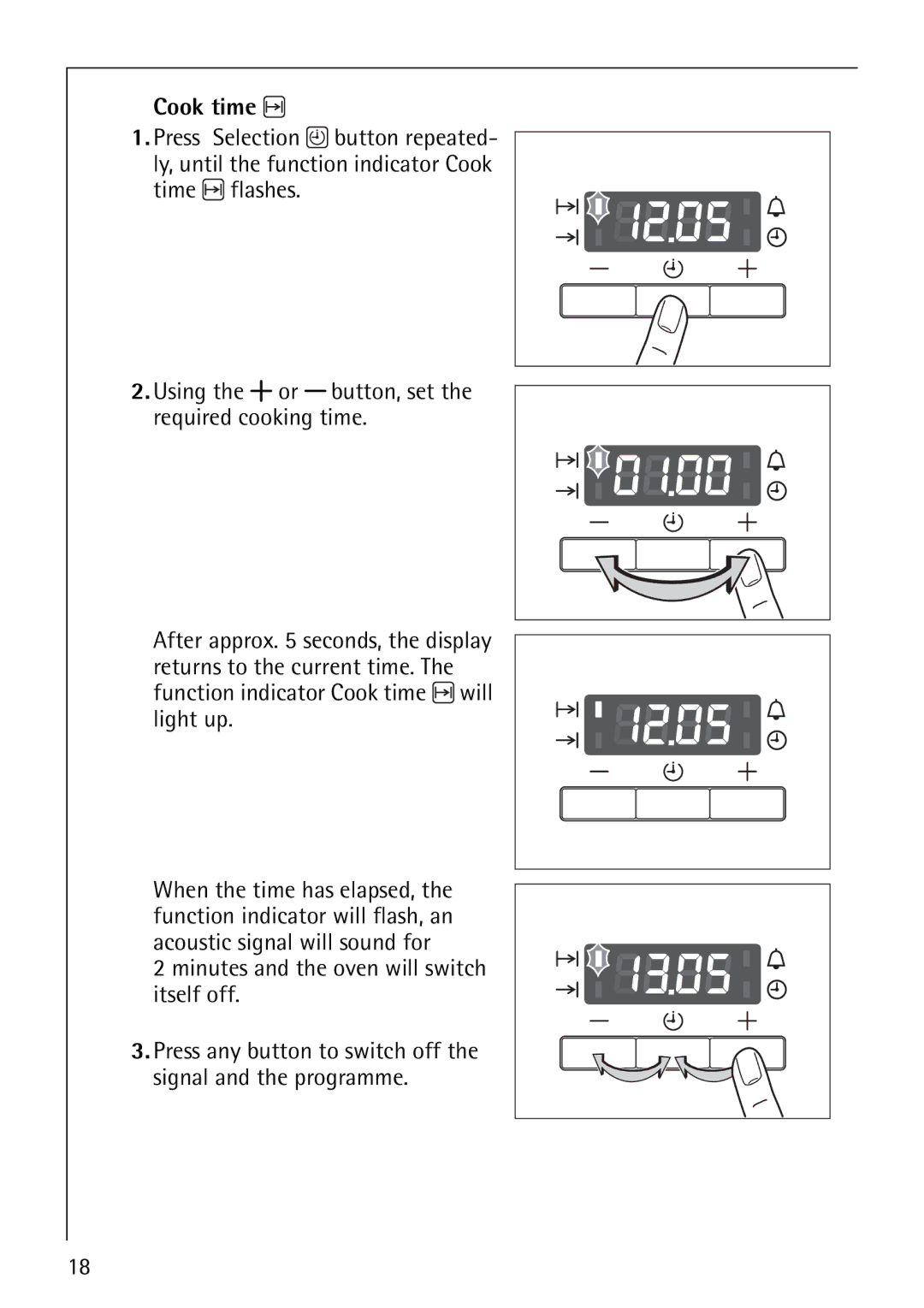 Electrolux B1180-4 manual Cook time 