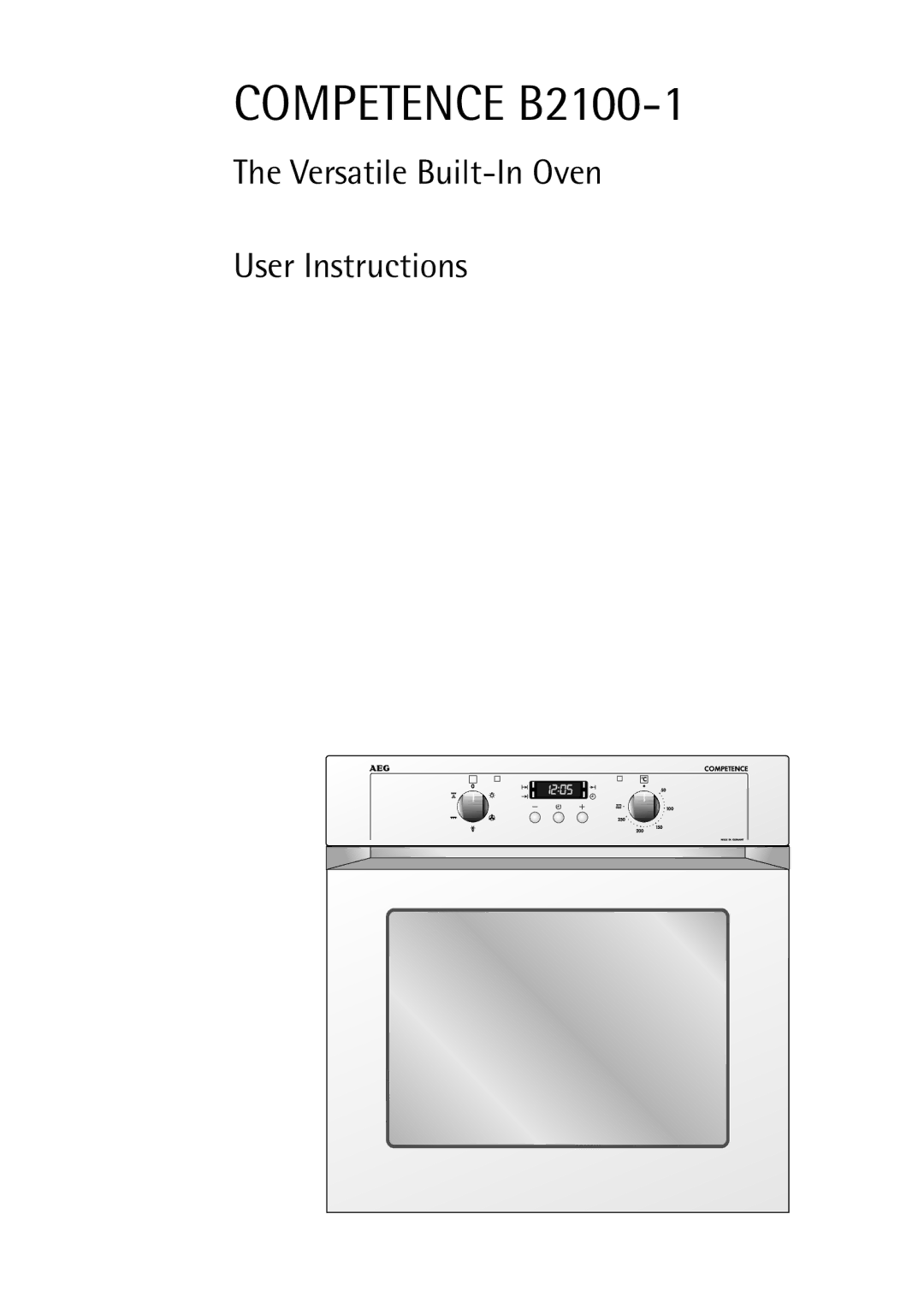 Electrolux manual Competence B2100-1 