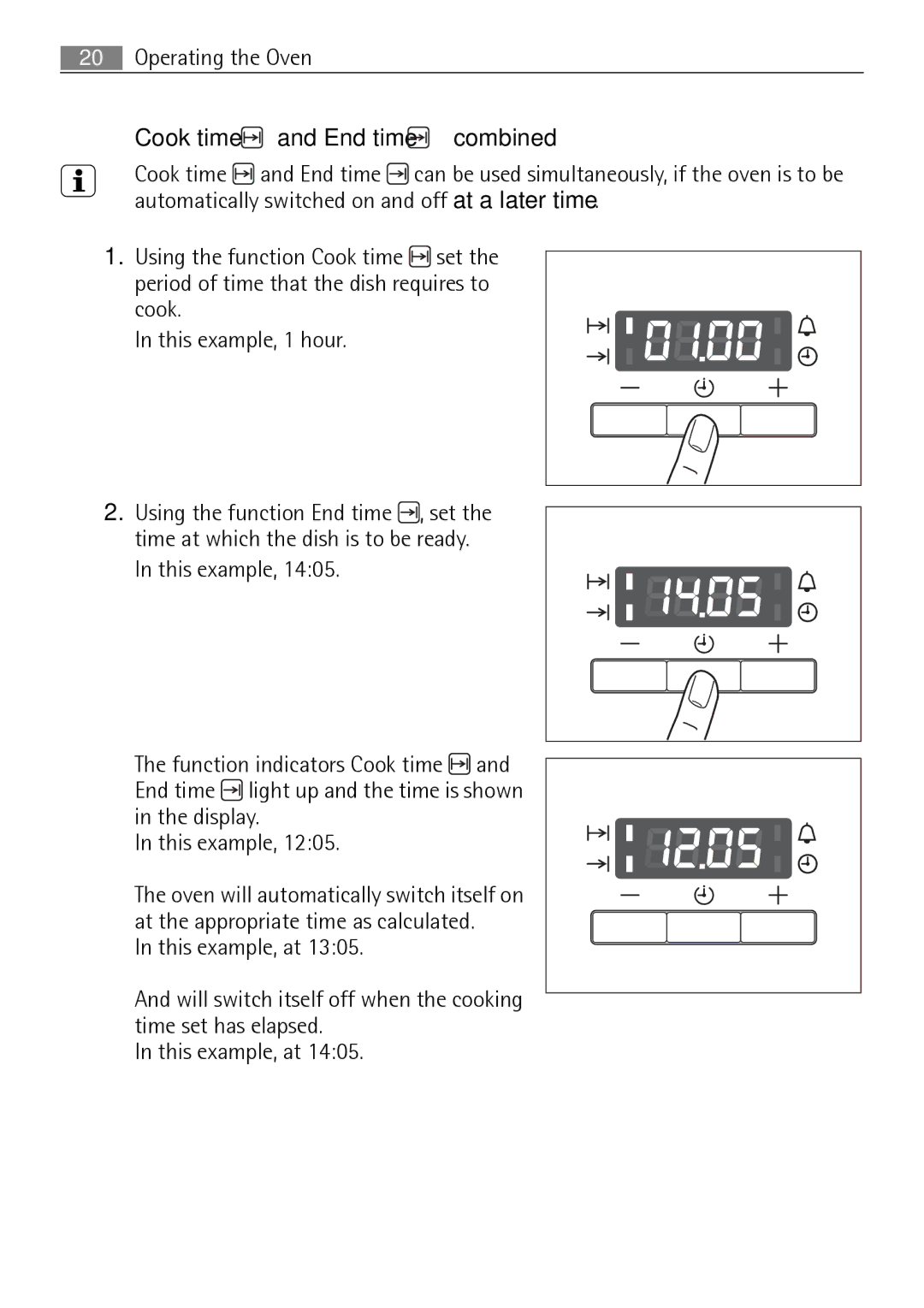 Electrolux B2100-5 user manual Cook time and End time combined 