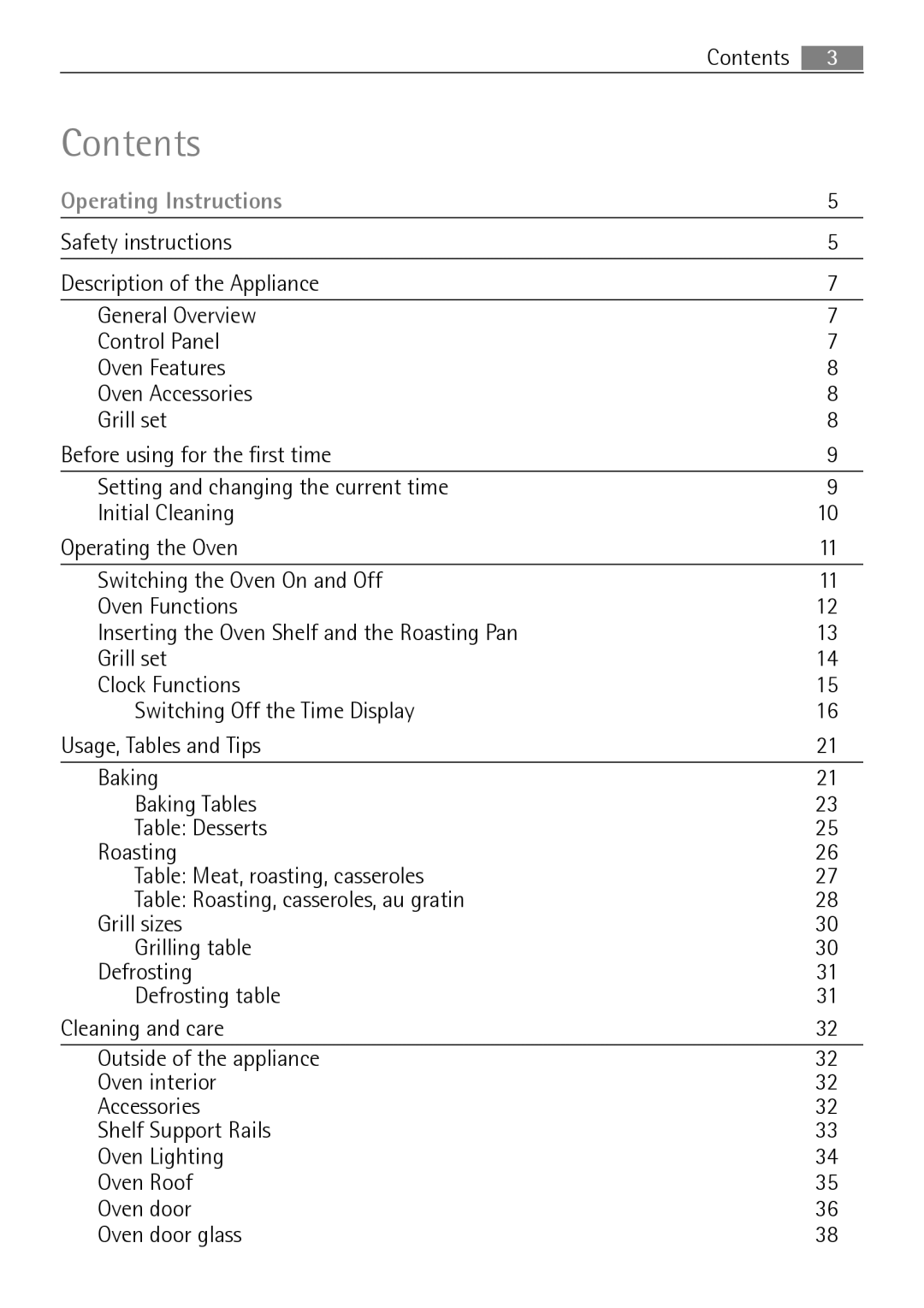 Electrolux B2100-5 user manual Contents 