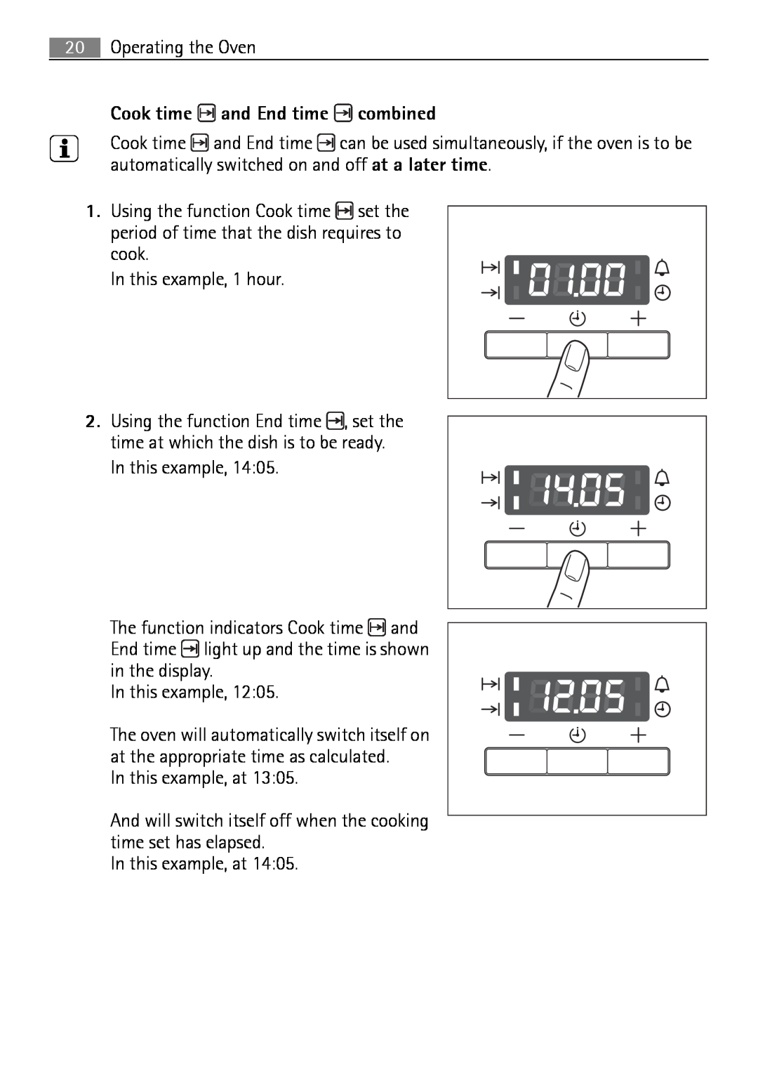 Electrolux B2100-5 user manual Cook time and End time combined 