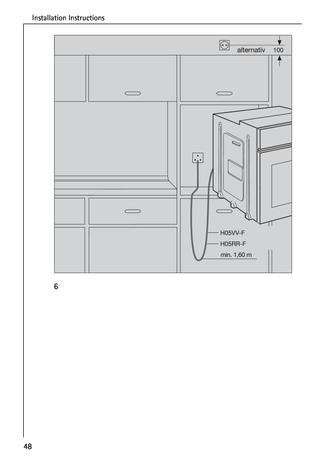 Electrolux B2190-1 manual Installation Instructions 