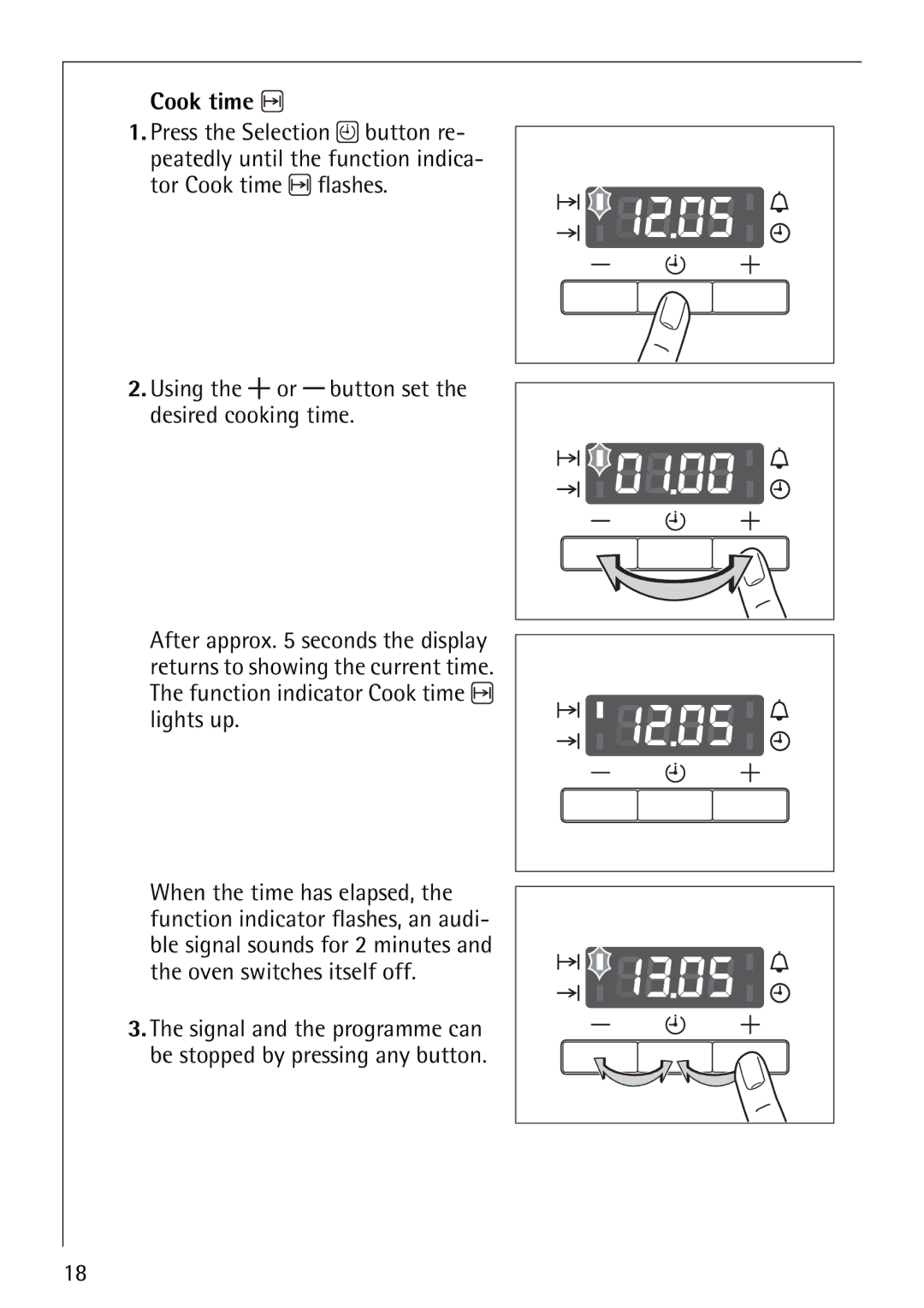 Electrolux B3150-4 manual Cook time 