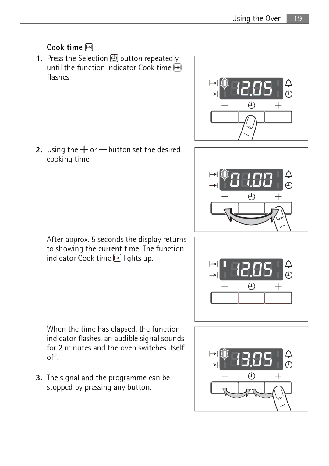 Electrolux B3150-5 user manual Cook time 