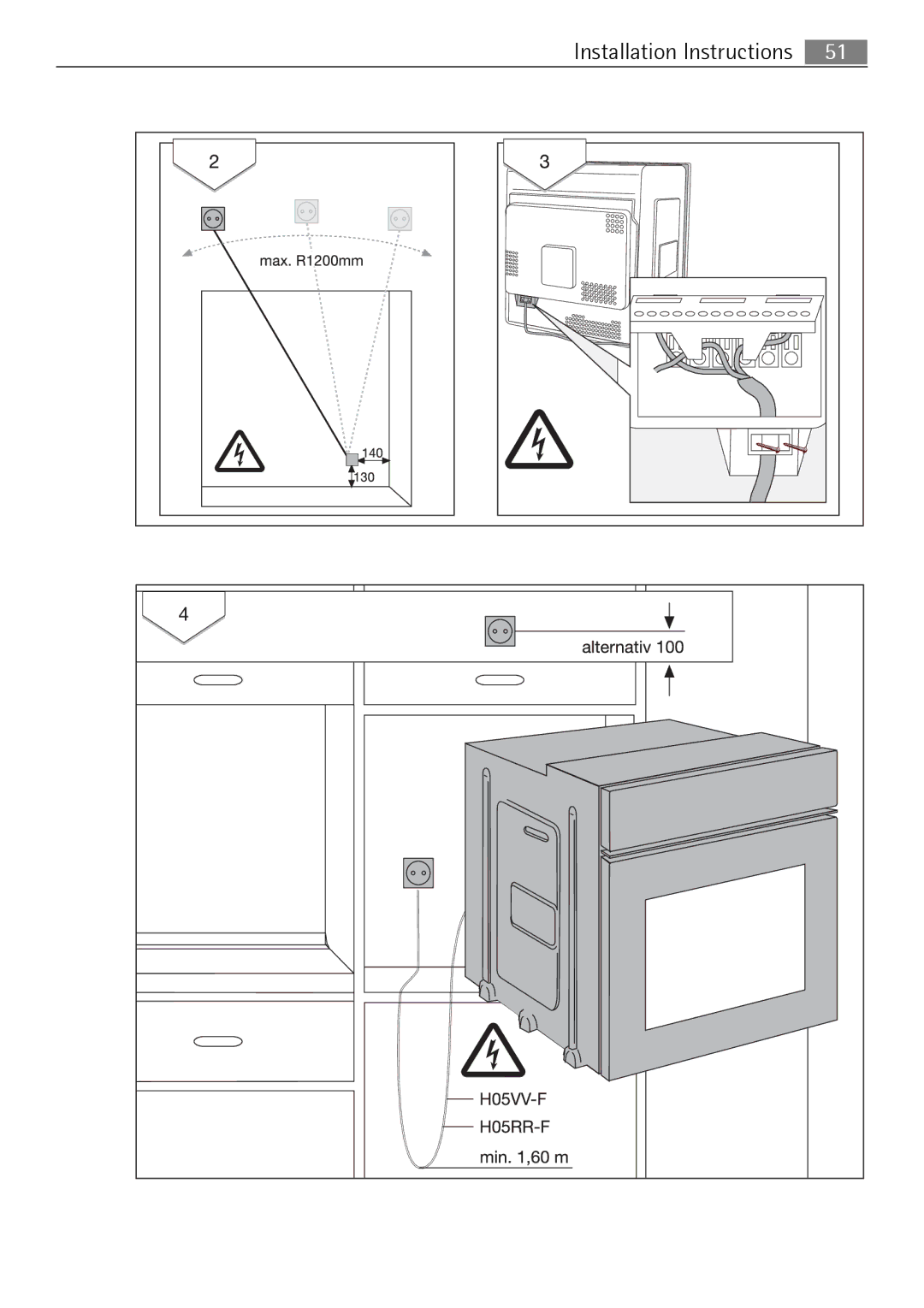 Electrolux B3150-5 user manual Installation Instructions 