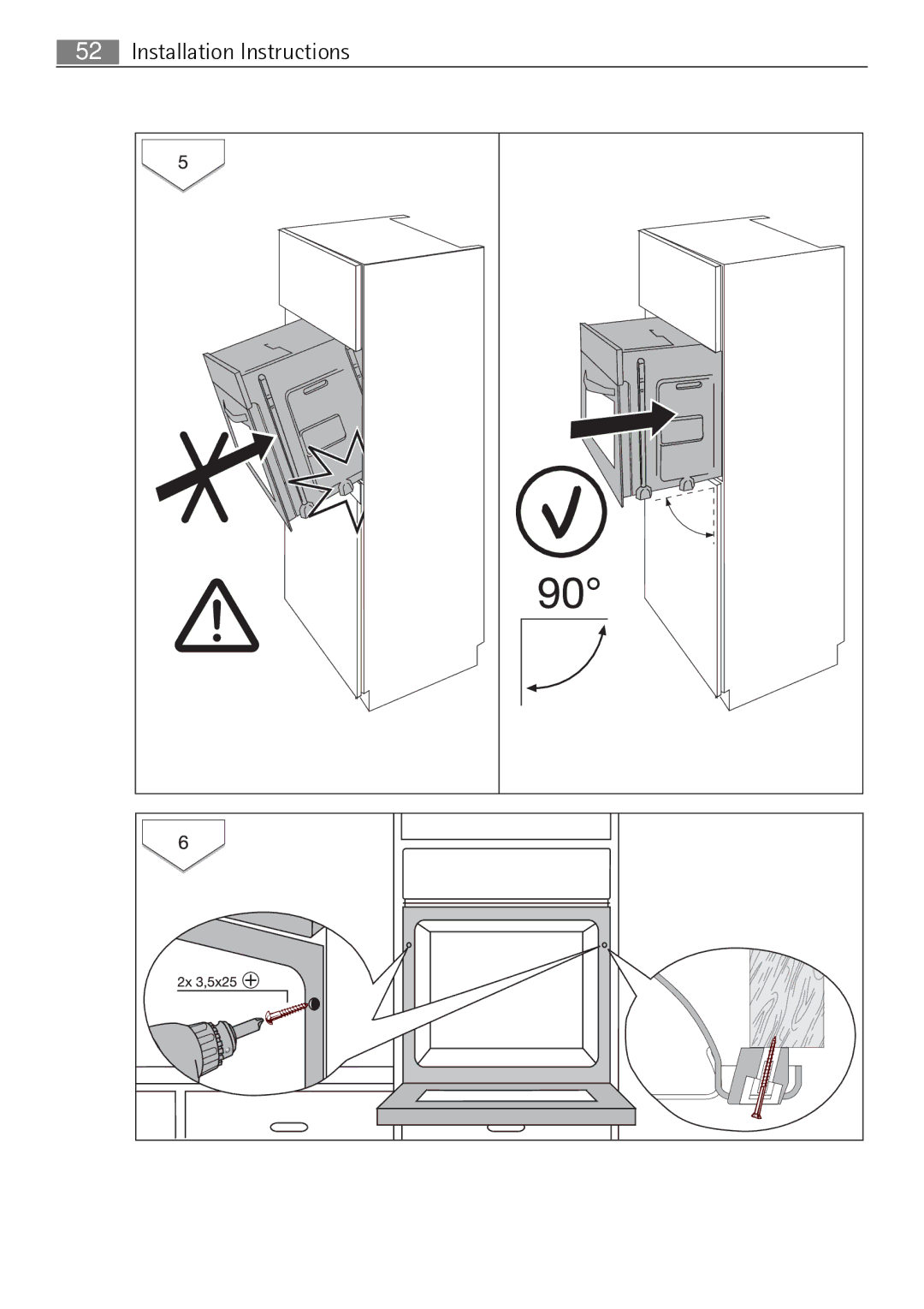 Electrolux B3150-5 user manual Installation Instructions 