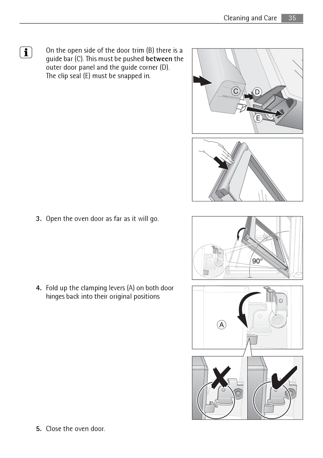 Electrolux B3151-5 user manual Close the oven door 