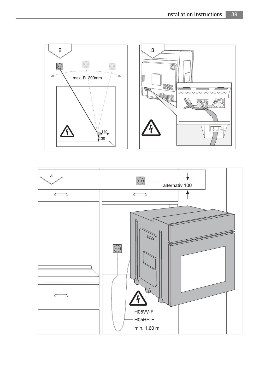 Electrolux B3151-5 user manual Installation Instructions 