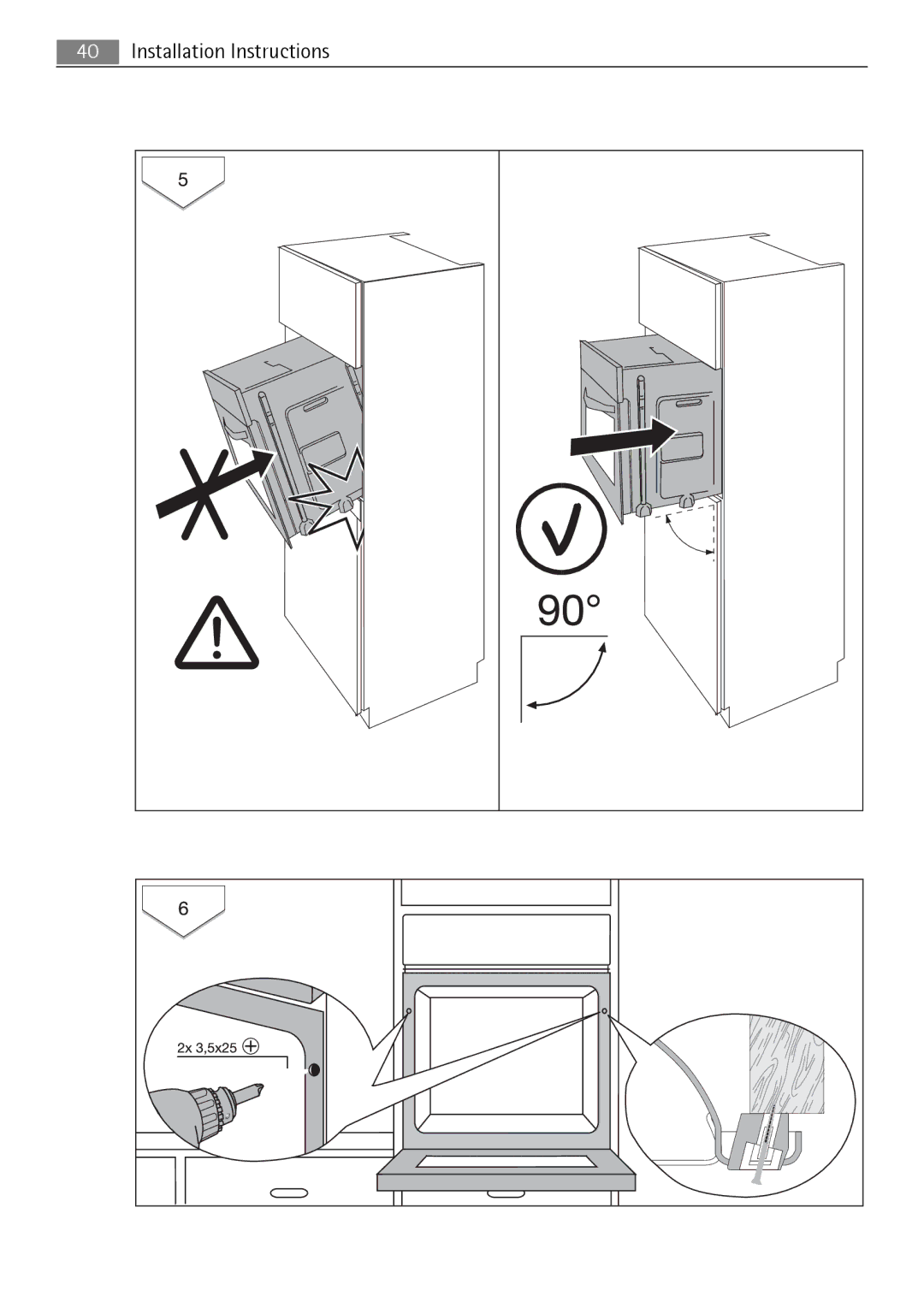 Electrolux B3151-5 user manual Installation Instructions 