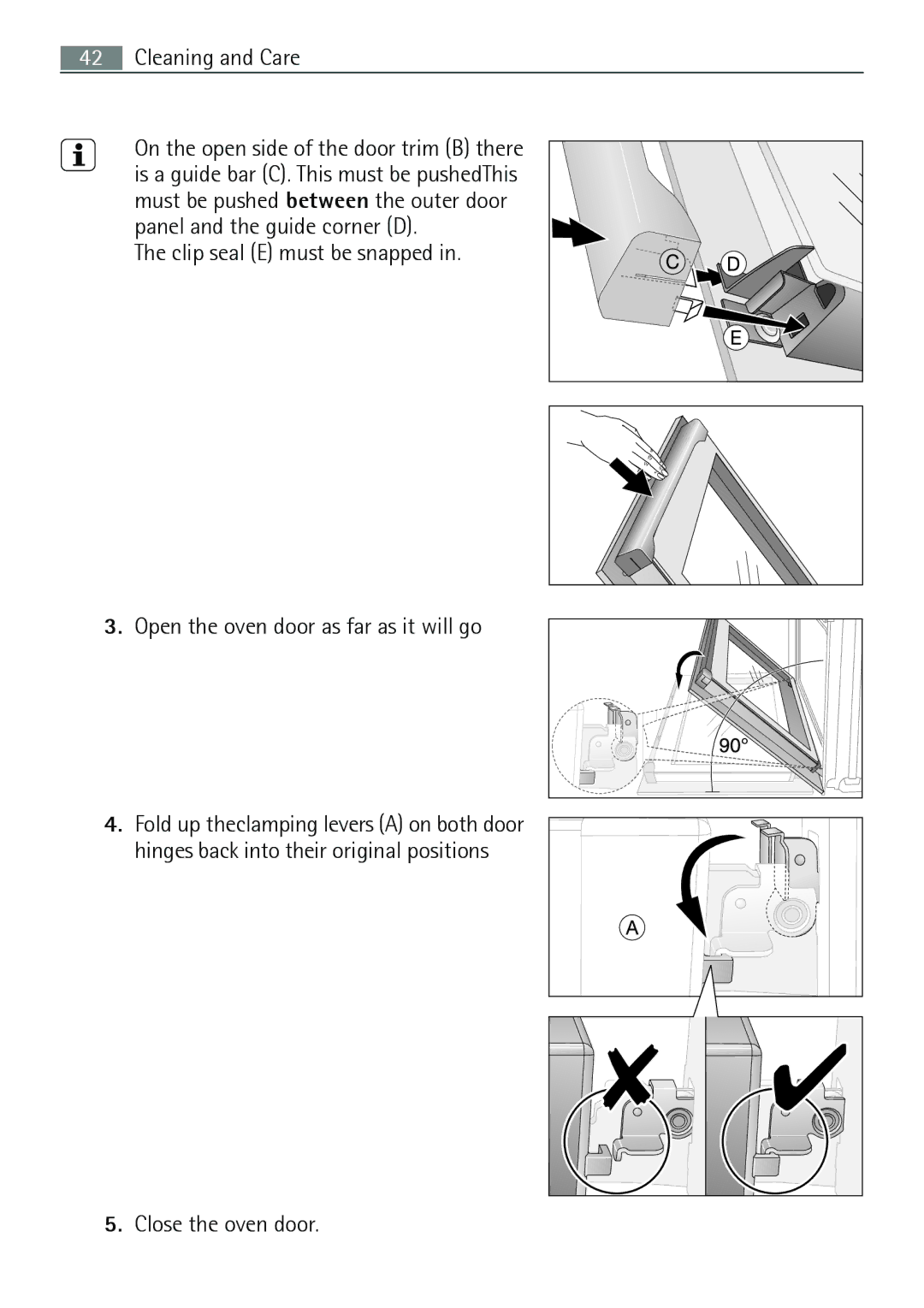 Electrolux B3301-5 user manual Close the oven door 