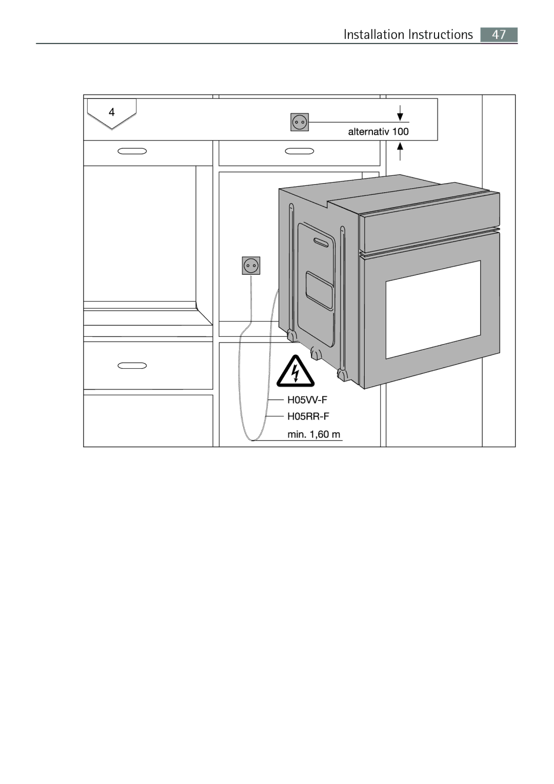 Electrolux B3301-5 user manual Installation Instructions 