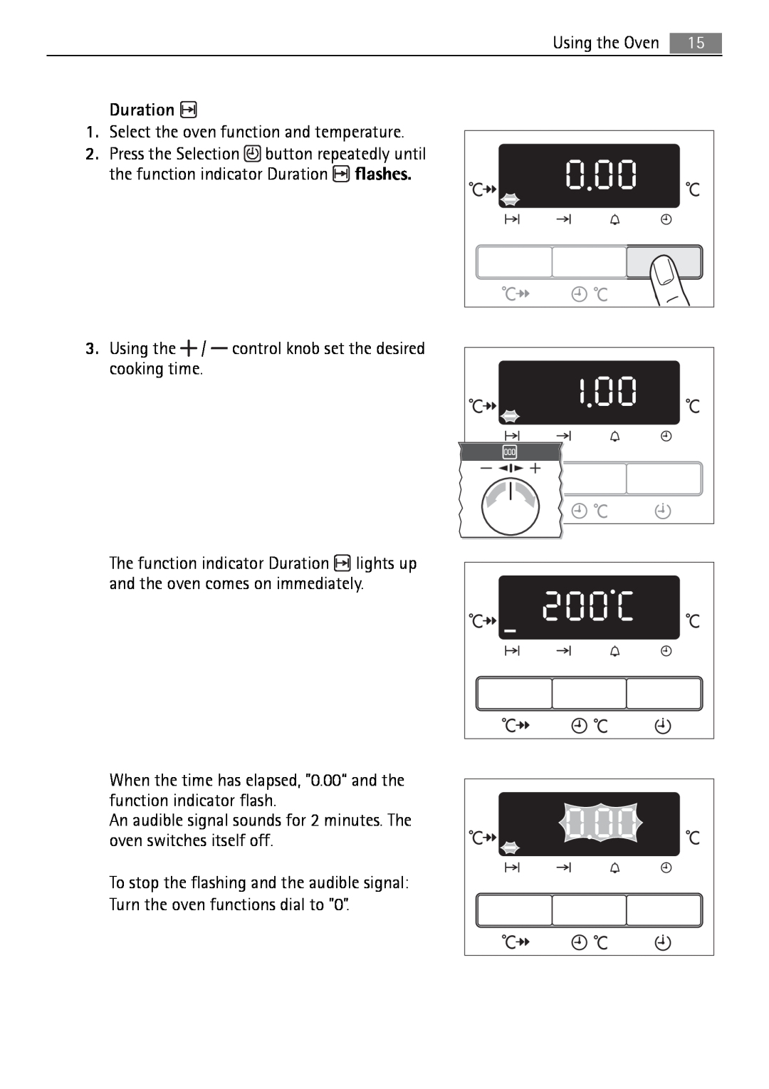Electrolux B3741-5 user manual Duration 
