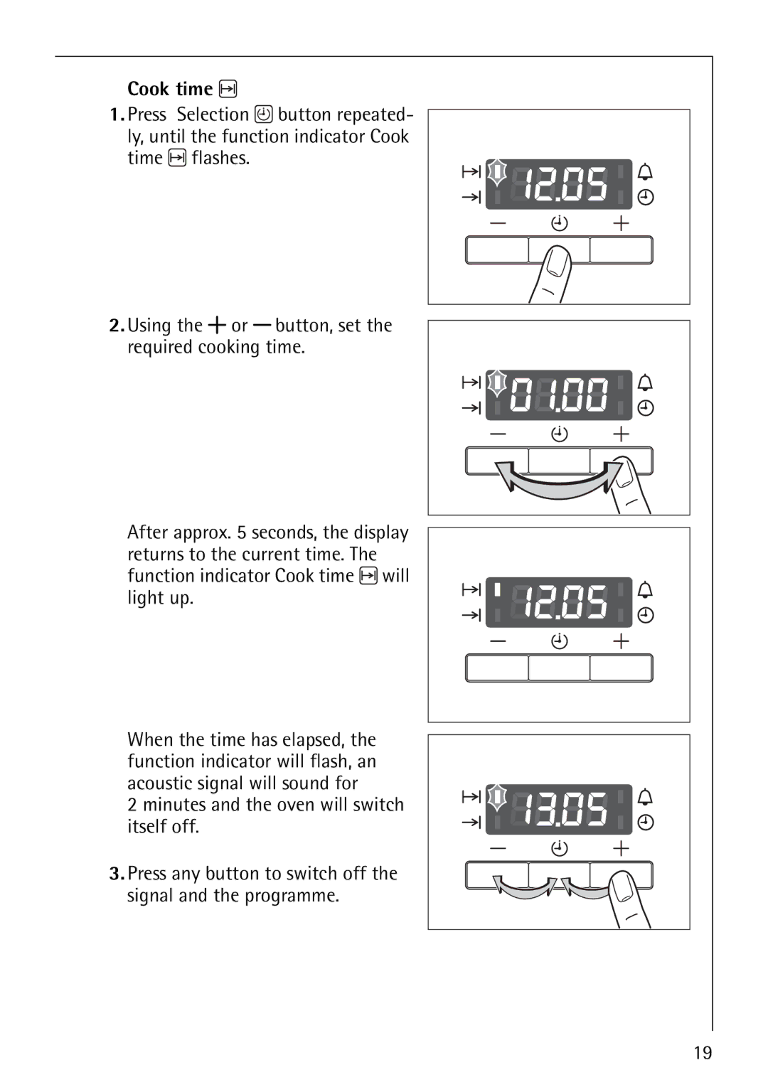 Electrolux B4101-4 manual Cook time 