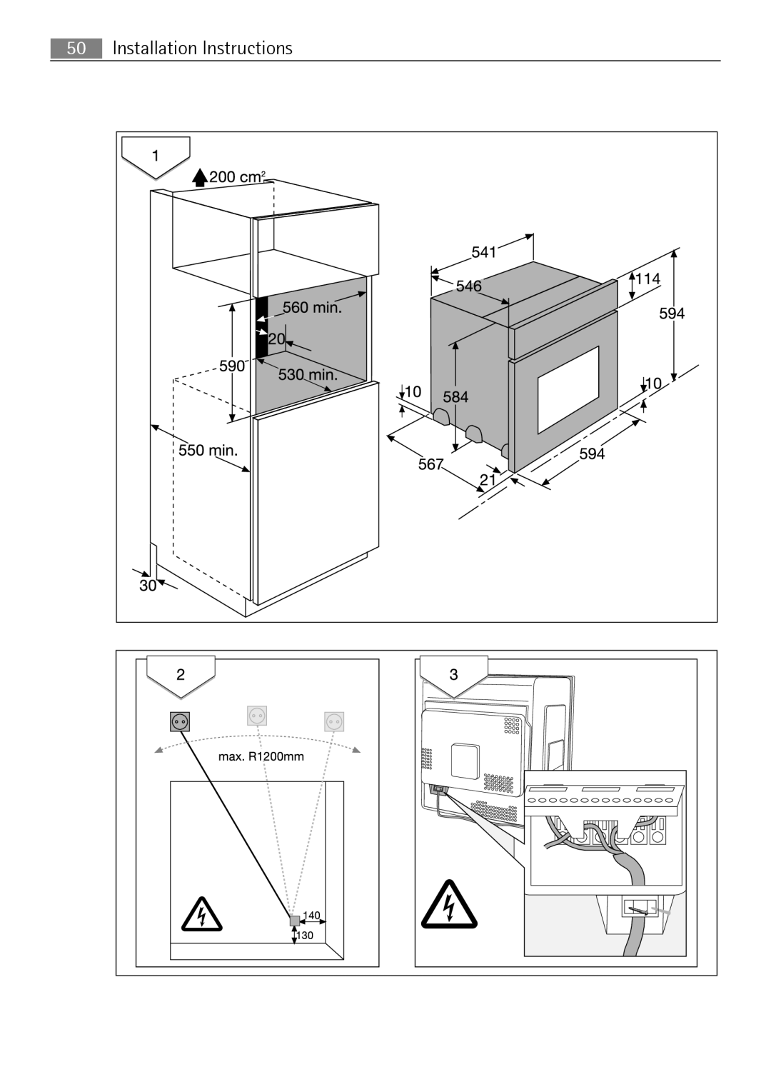 Electrolux B41012-5 user manual Installation Instructions 