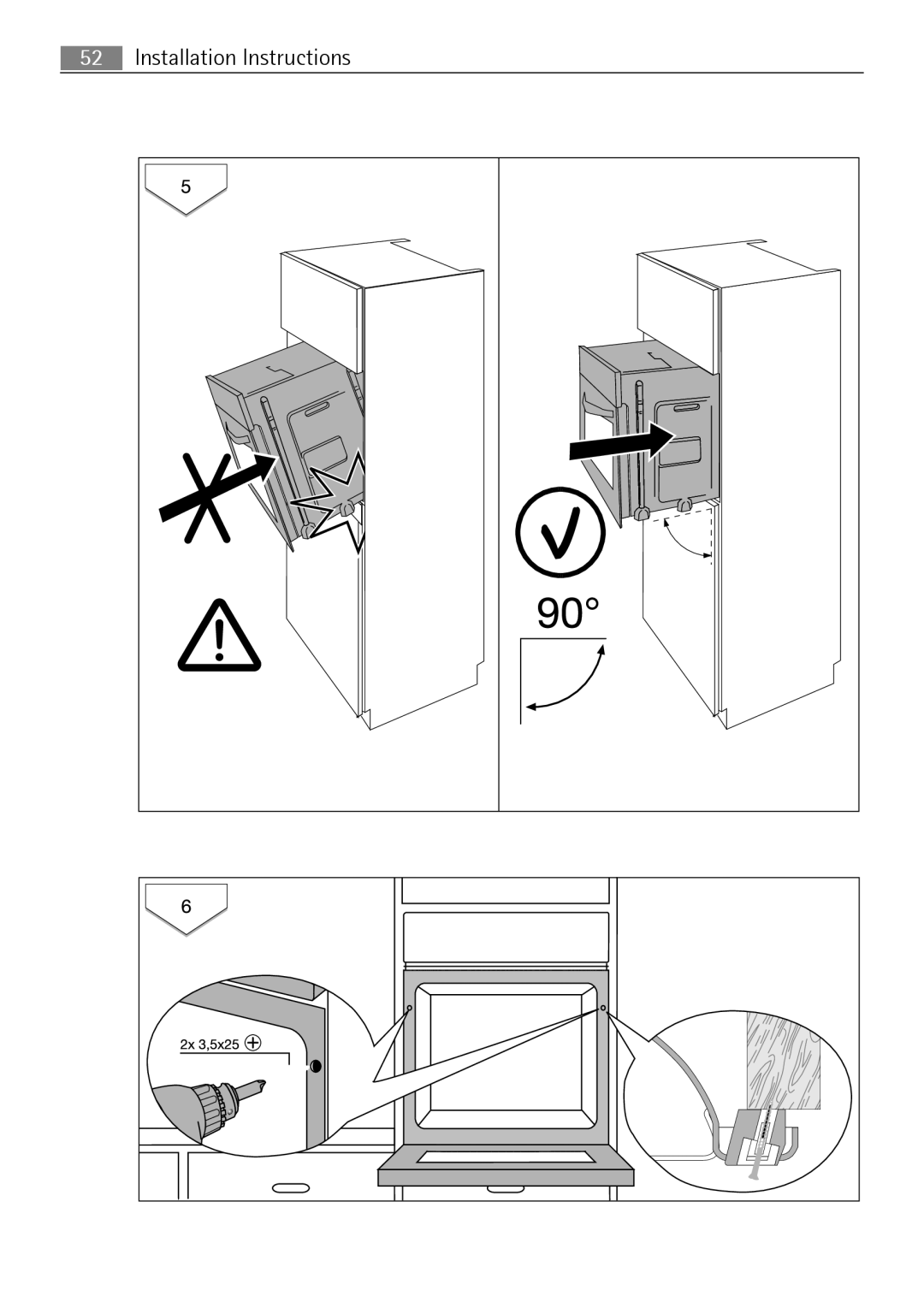 Electrolux B41012-5 user manual Installation Instructions 