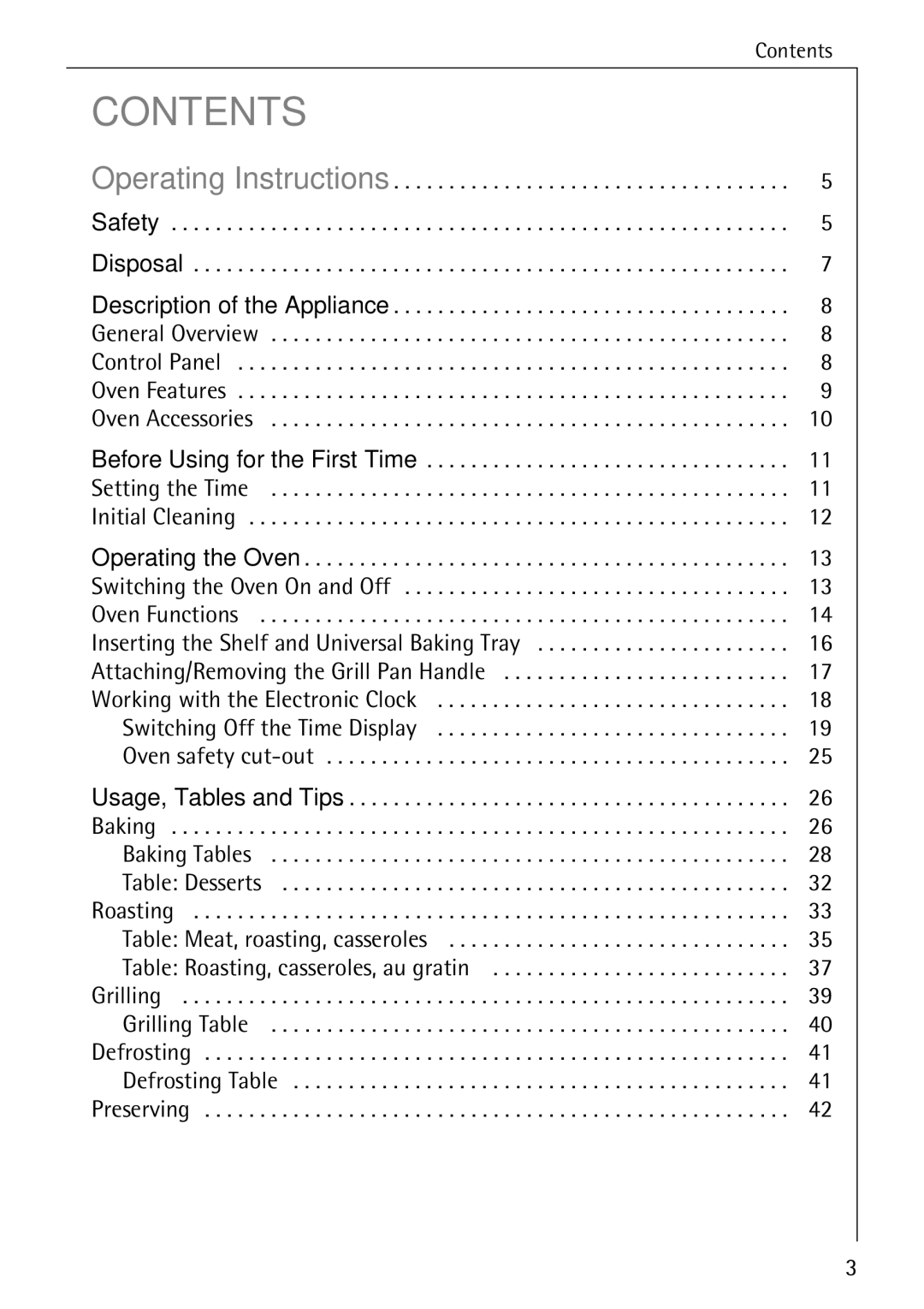 Electrolux B4140-1 manual Contents 