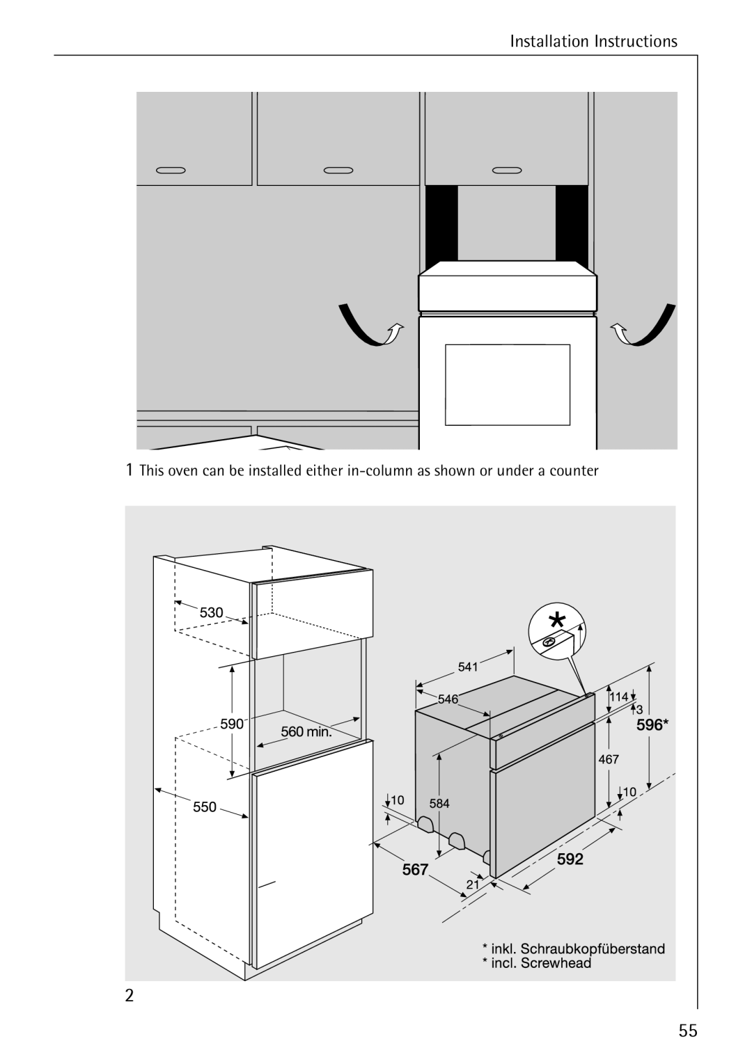 Electrolux B4140-1 manual Installation Instructions 