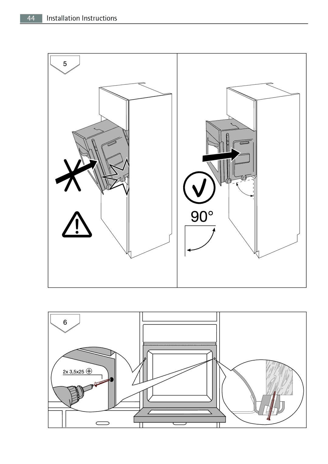 Electrolux B5741-5 user manual Installation Instructions 