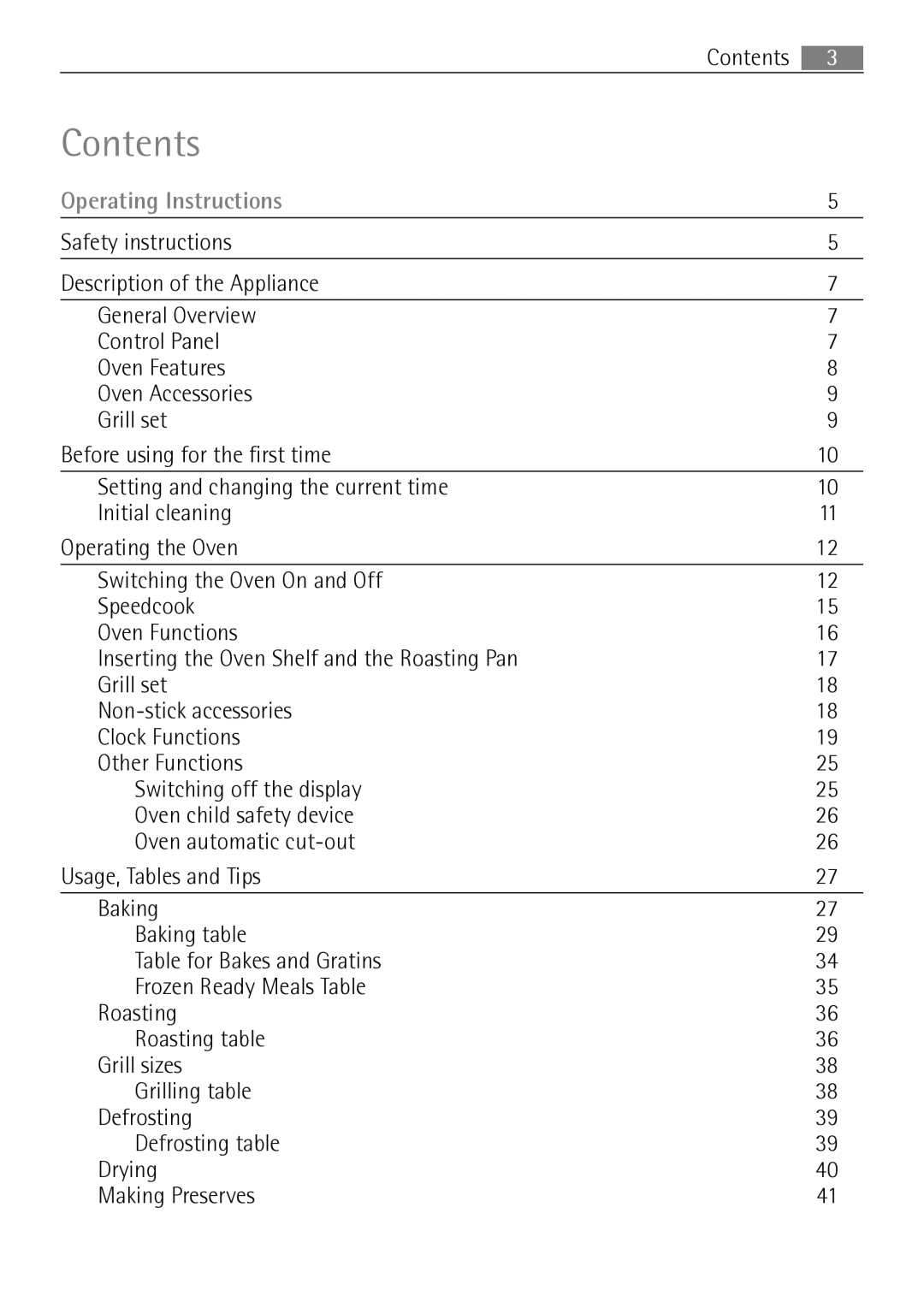 Electrolux B57415A, B57415B user manual Contents 