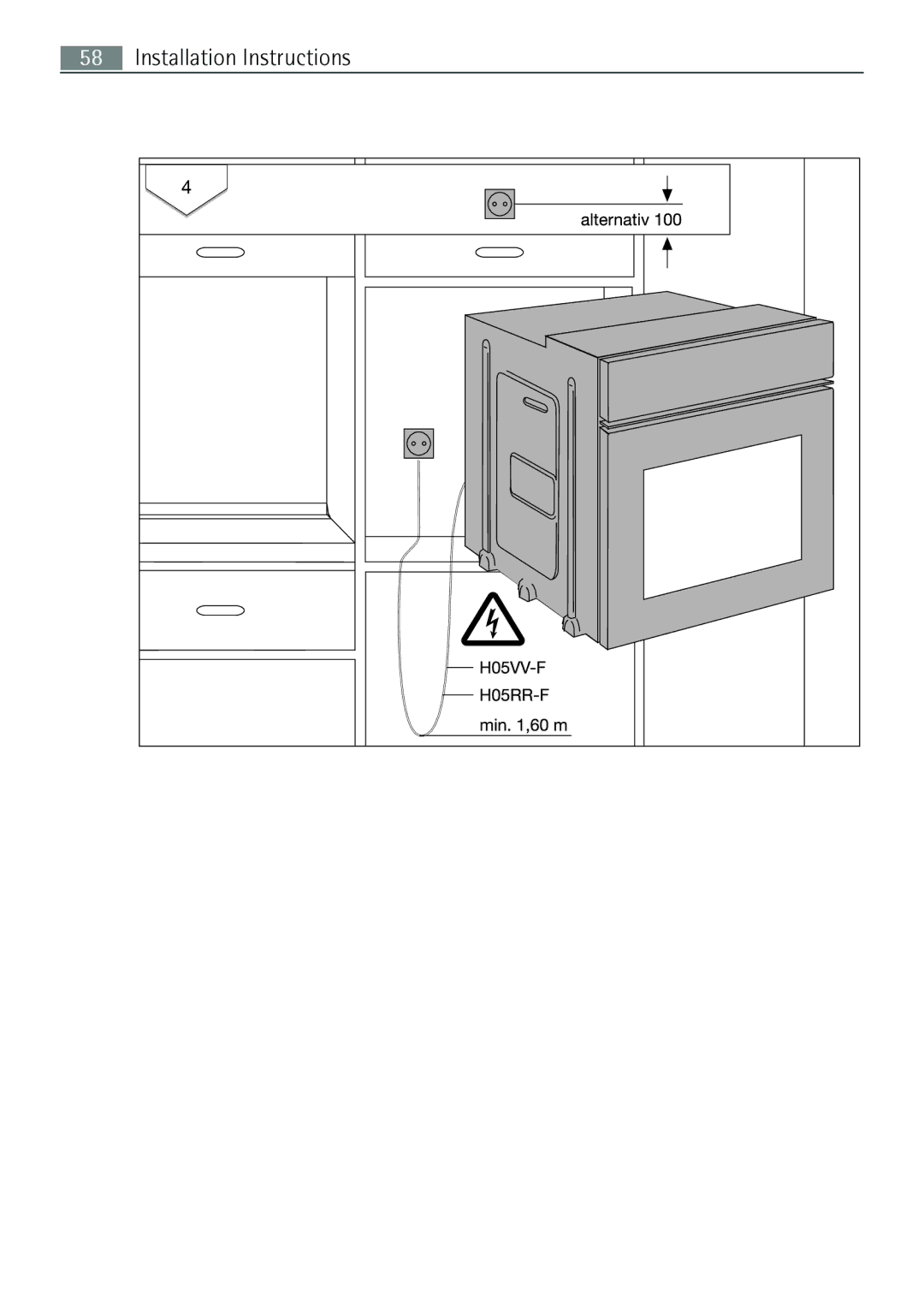 Electrolux B57415B, B57415A user manual Installation Instructions 