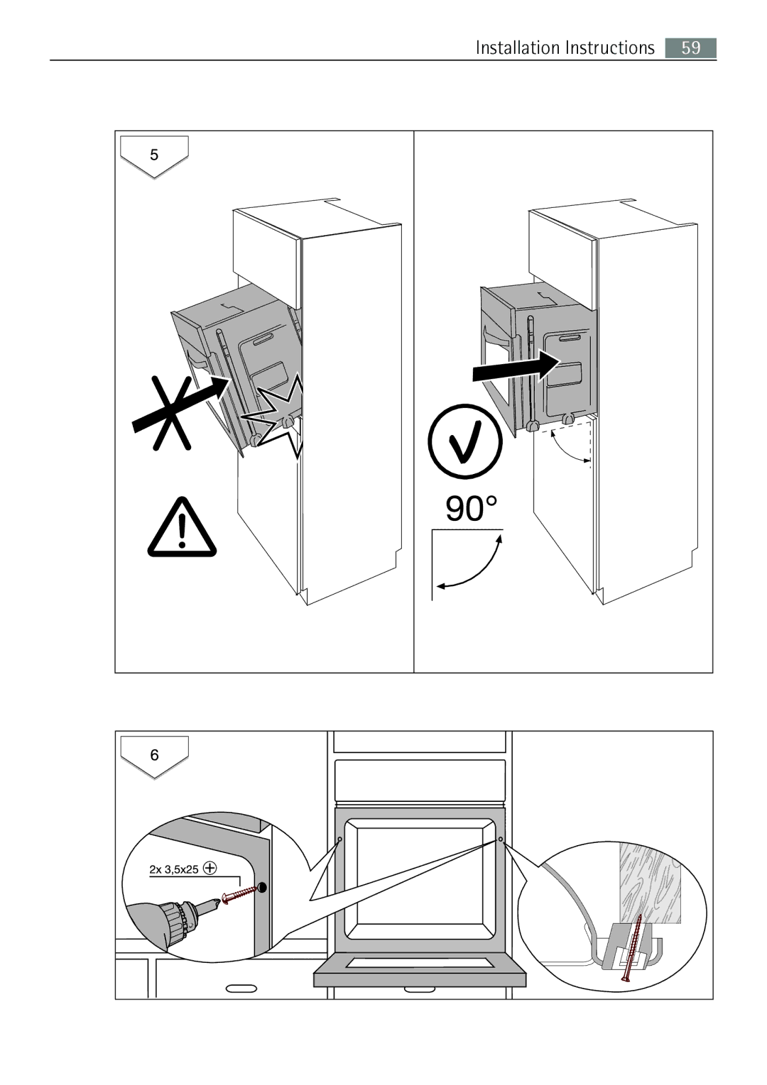 Electrolux B57415A, B57415B user manual Installation Instructions 