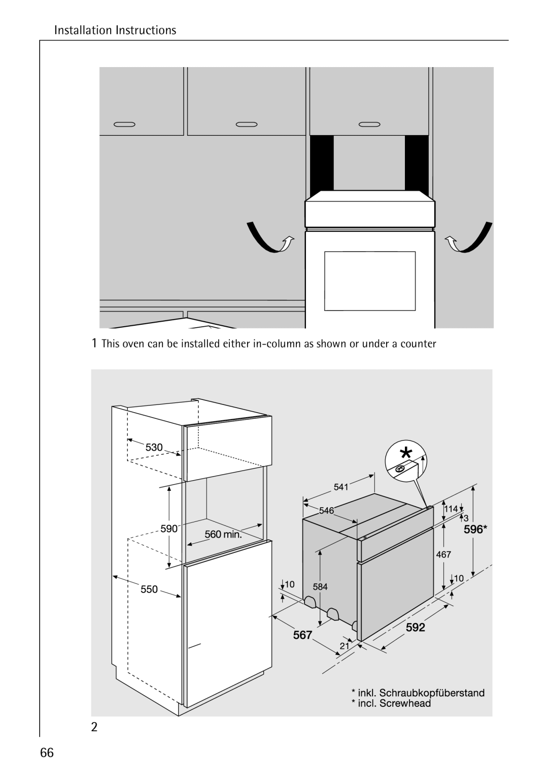 Electrolux B6100-1 manual Installation Instructions 