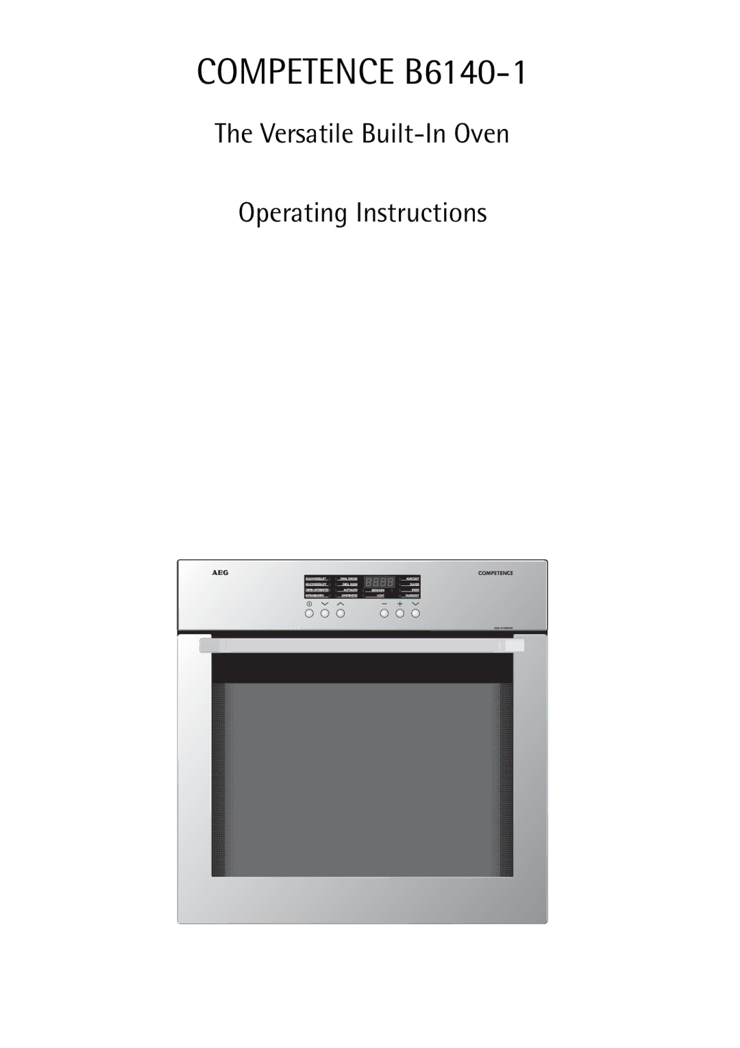 Electrolux manual Competence B6140-1 