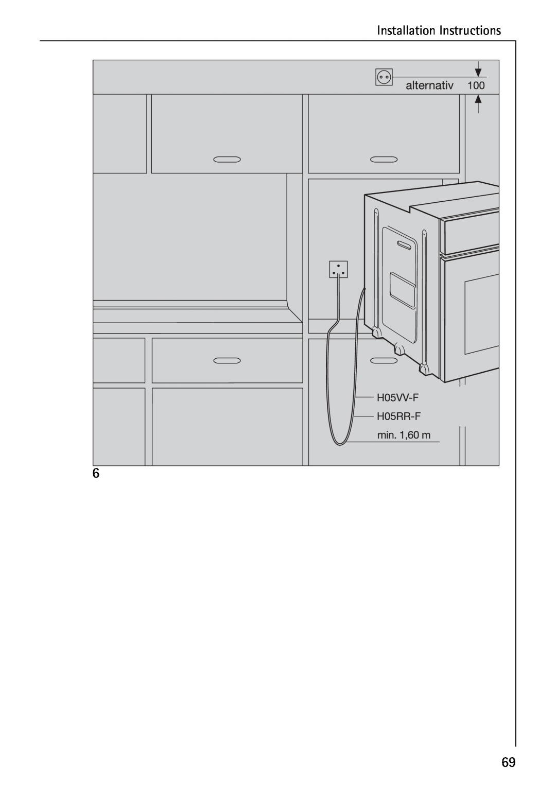 Electrolux B6140-1 manual Installation Instructions 