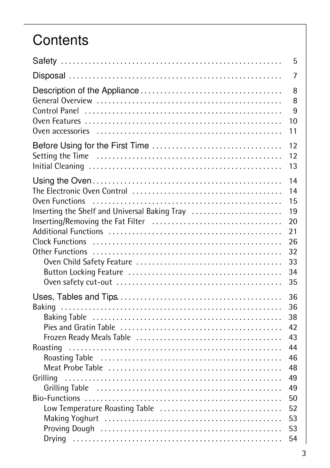 Electrolux B8100-1 manual Contents 