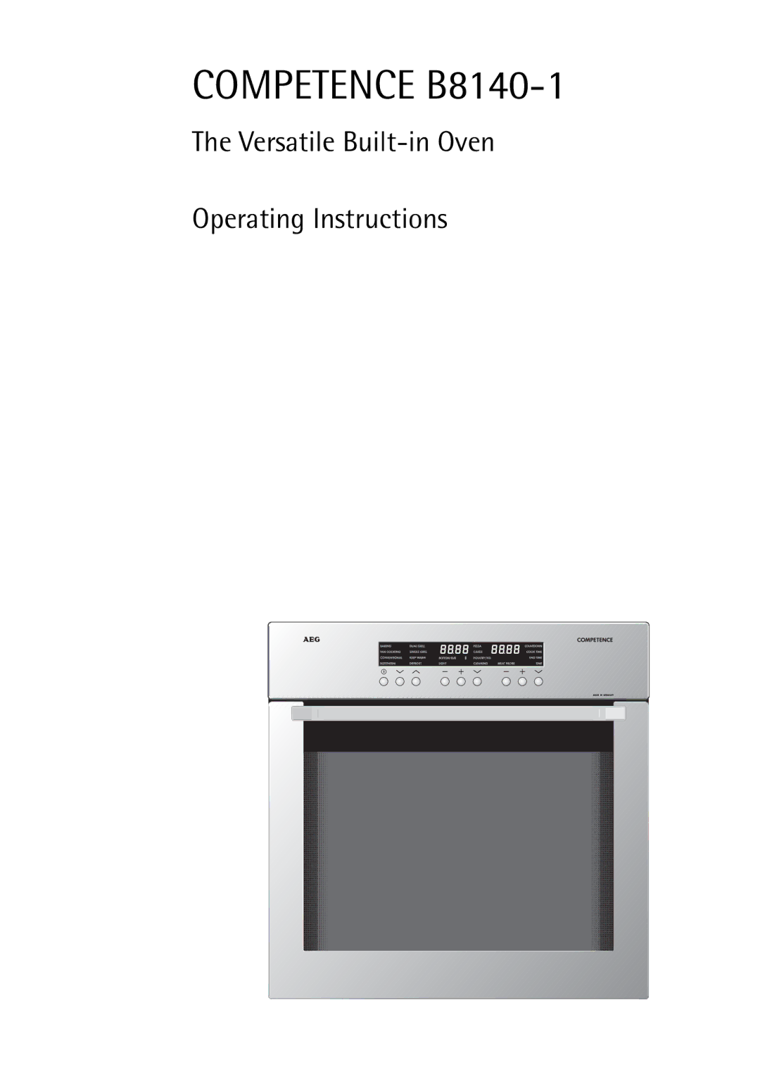 Electrolux manual Competence B8140-1 