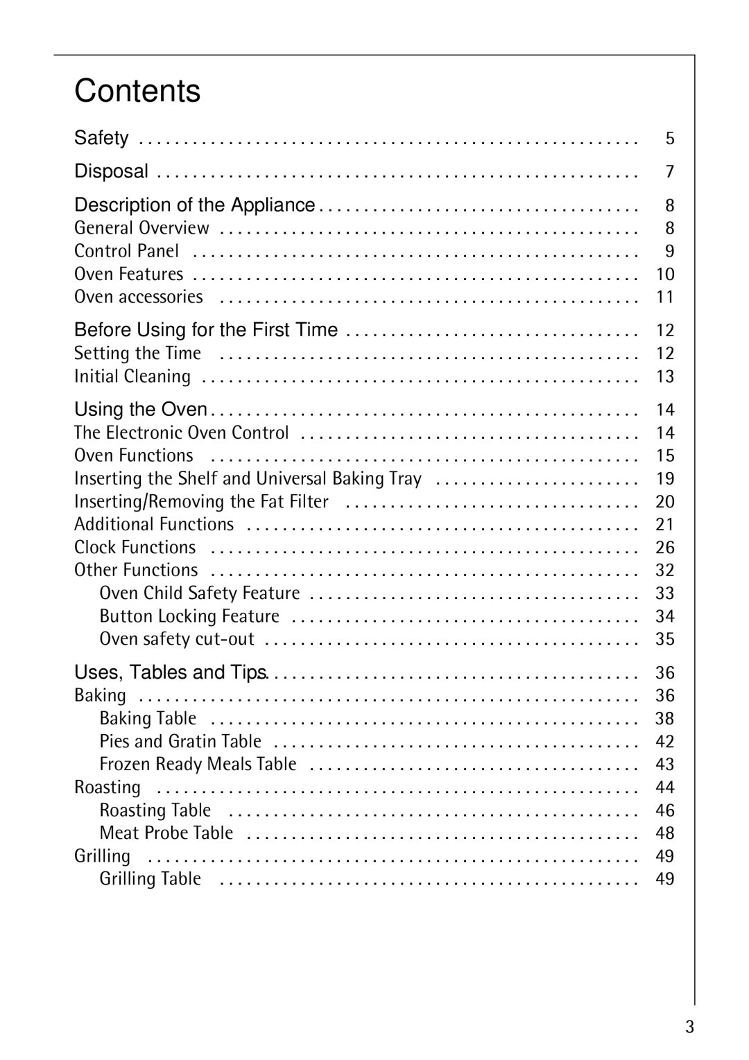 Electrolux B8140-1 manual Contents 