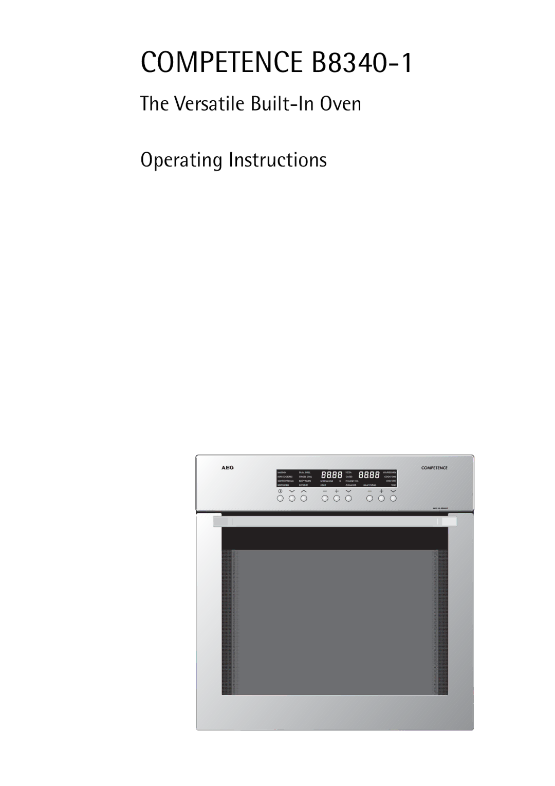 Electrolux manual Competence B8340-1 