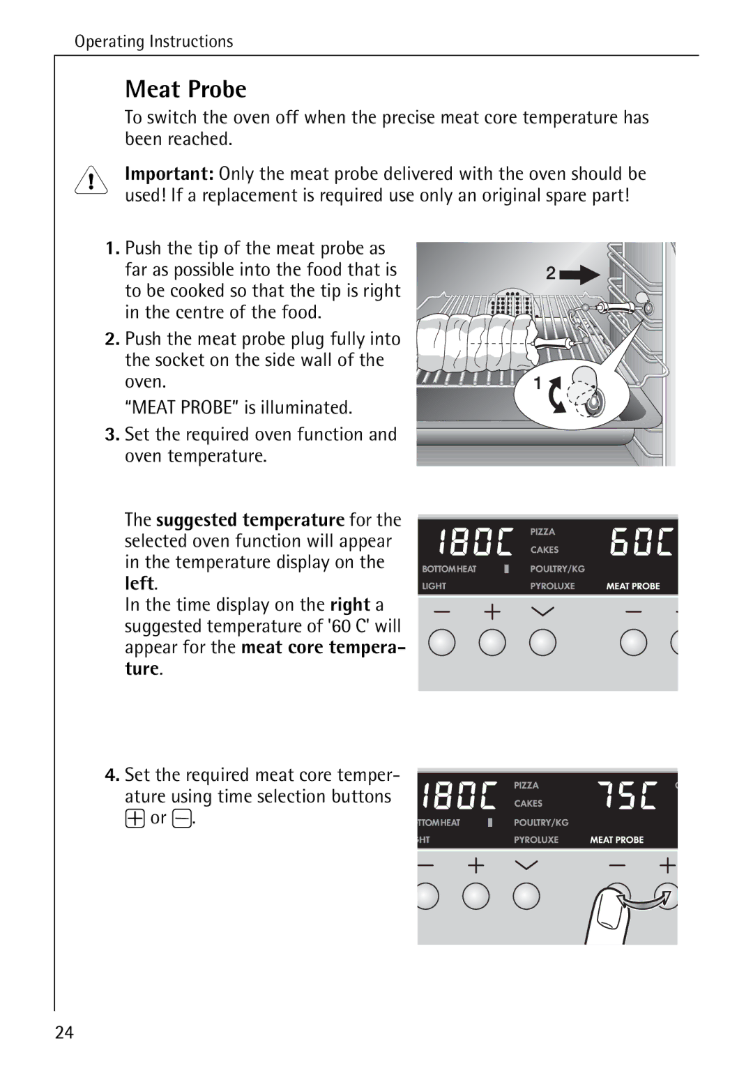 Electrolux B8340-1 manual Meat Probe 