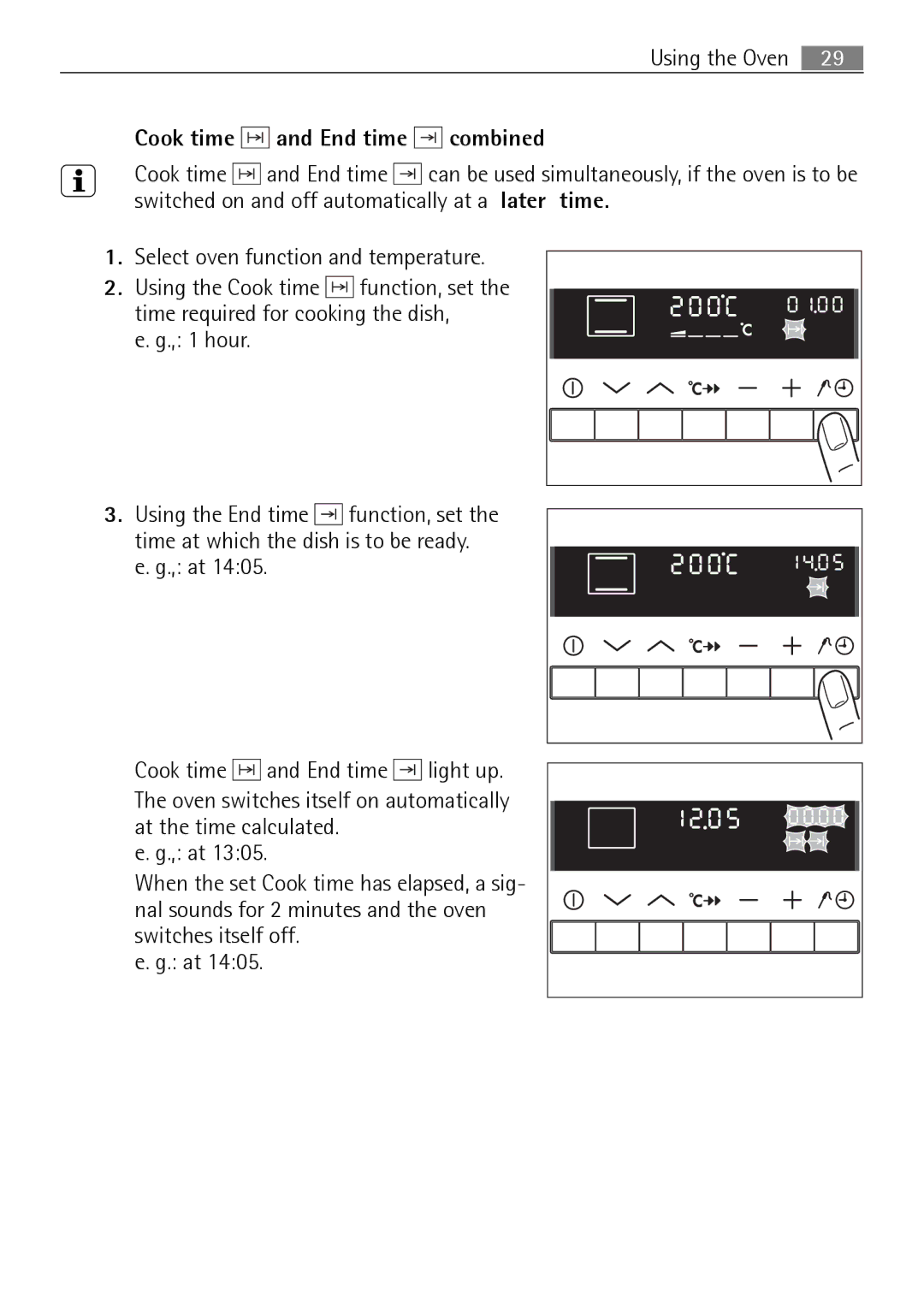 Electrolux B8831-5 user manual Cook time and End time combined 