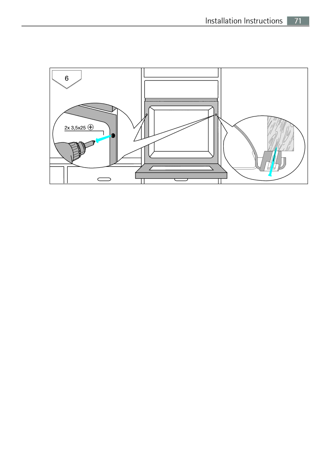 Electrolux B8831-5 user manual Installation Instructions 