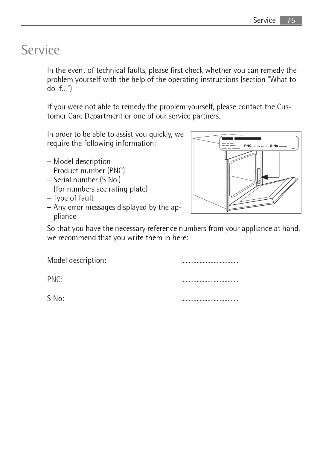 Electrolux B8831-5 user manual Service 