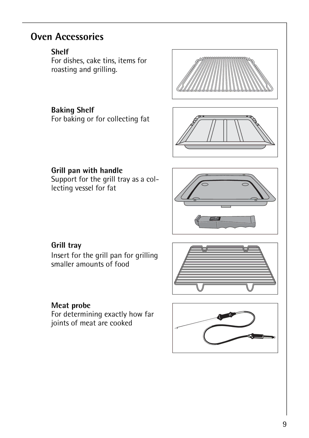 Electrolux B8871-4 manual Oven Accessories 