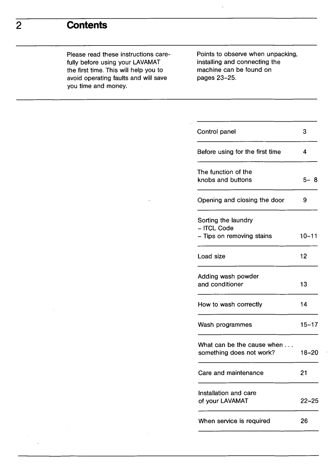 Electrolux BELLA 1103 manual 