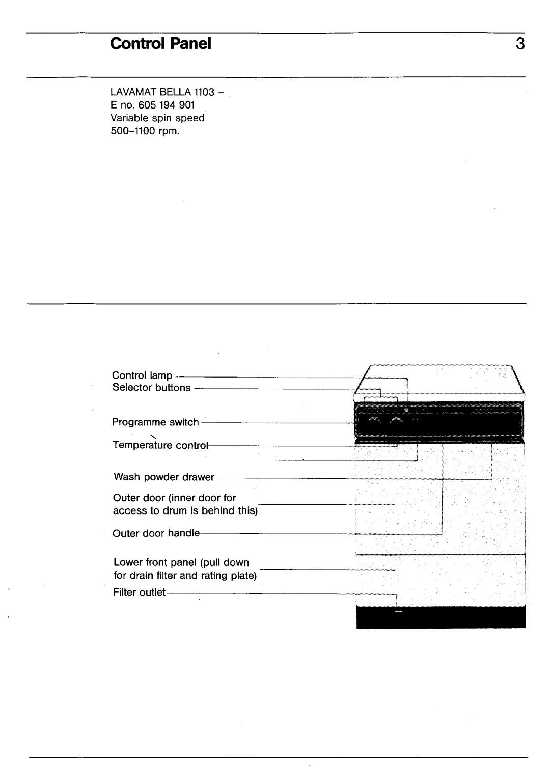 Electrolux BELLA 1103 manual 