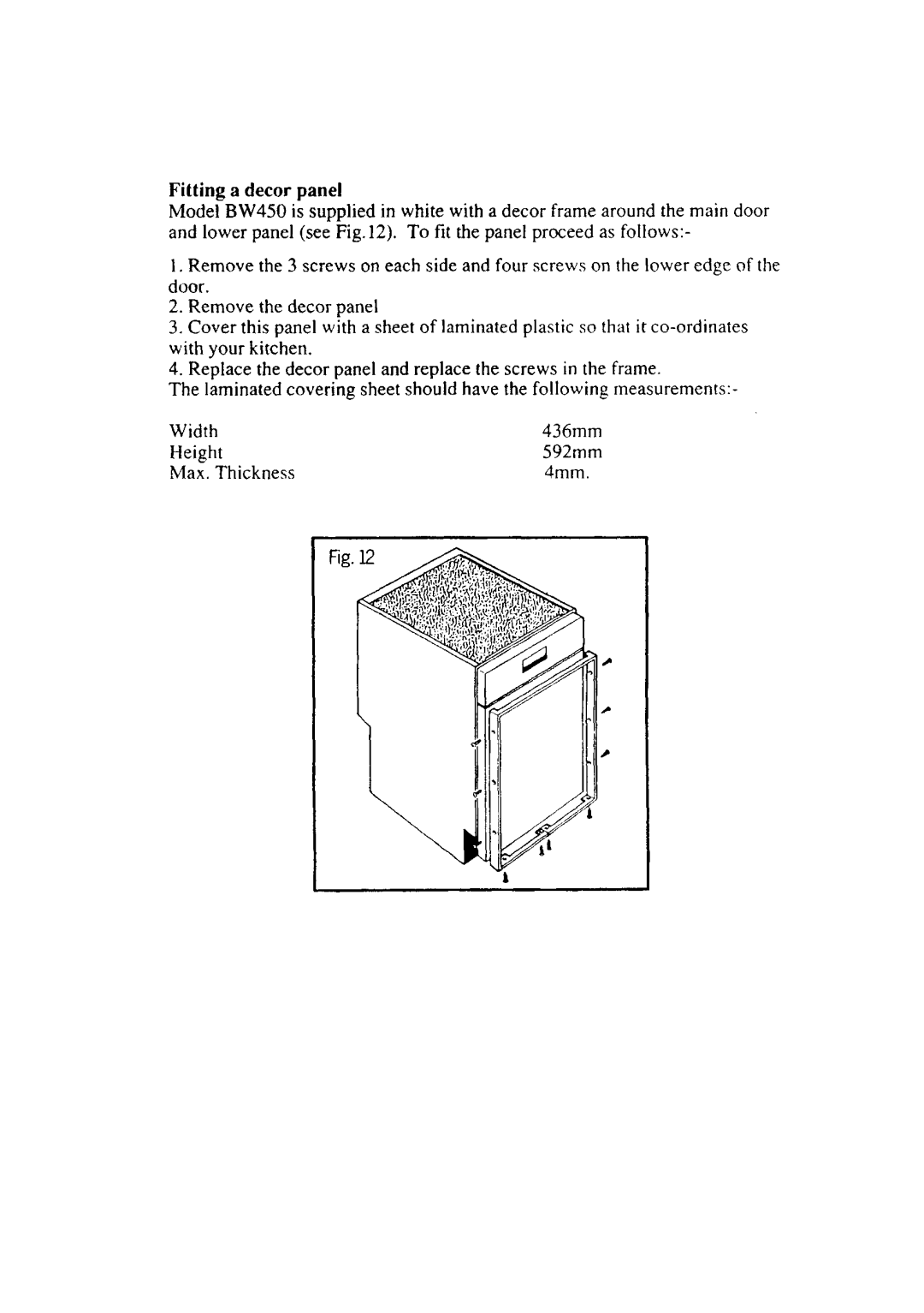 Electrolux BW450 manual 