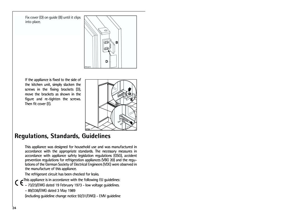 Electrolux C 7 18 41-4i installation instructions Regulations, Standards, Guidelines 
